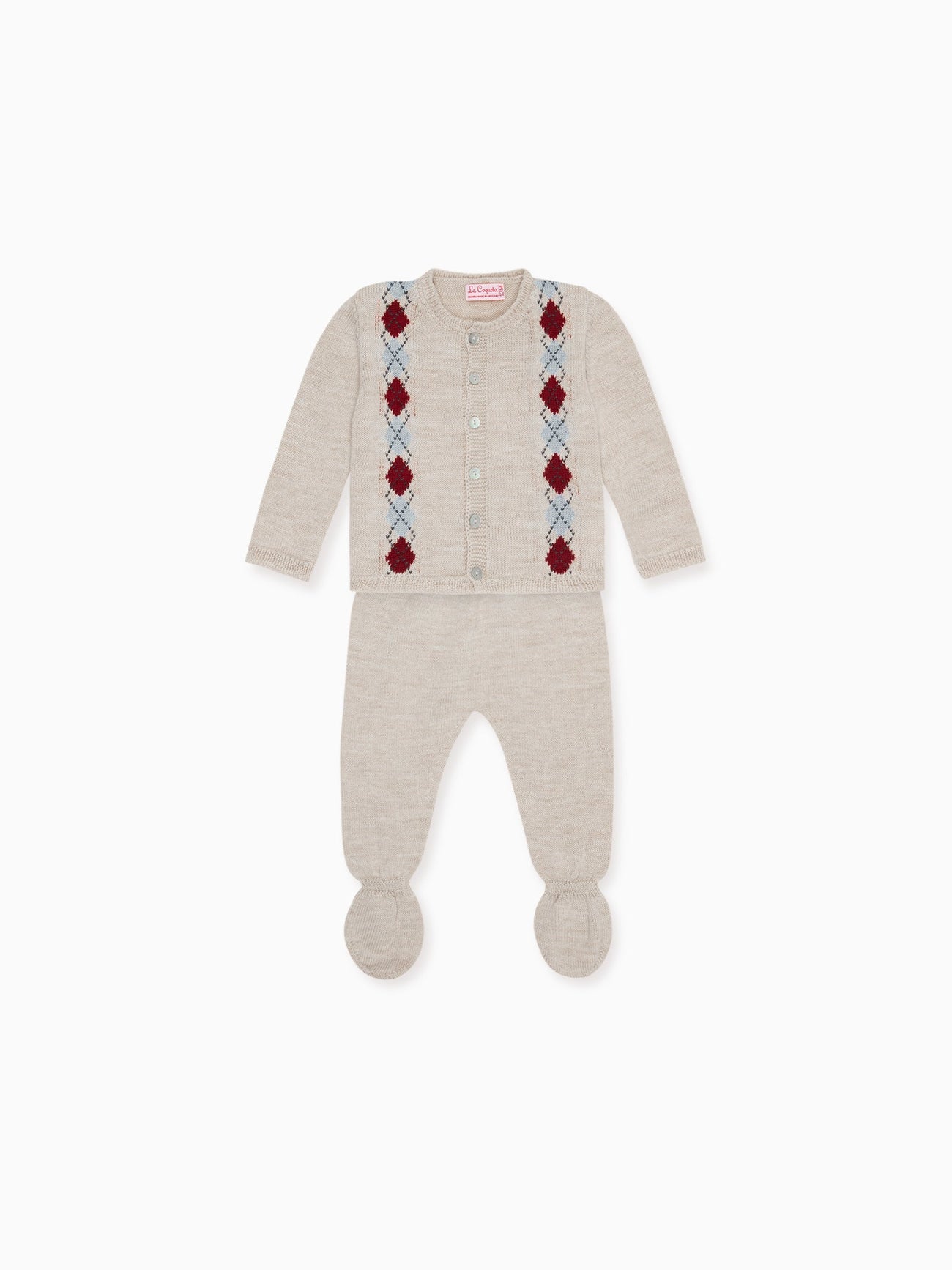 Oatmeal Melange Neo Merino Baby Knitted Set