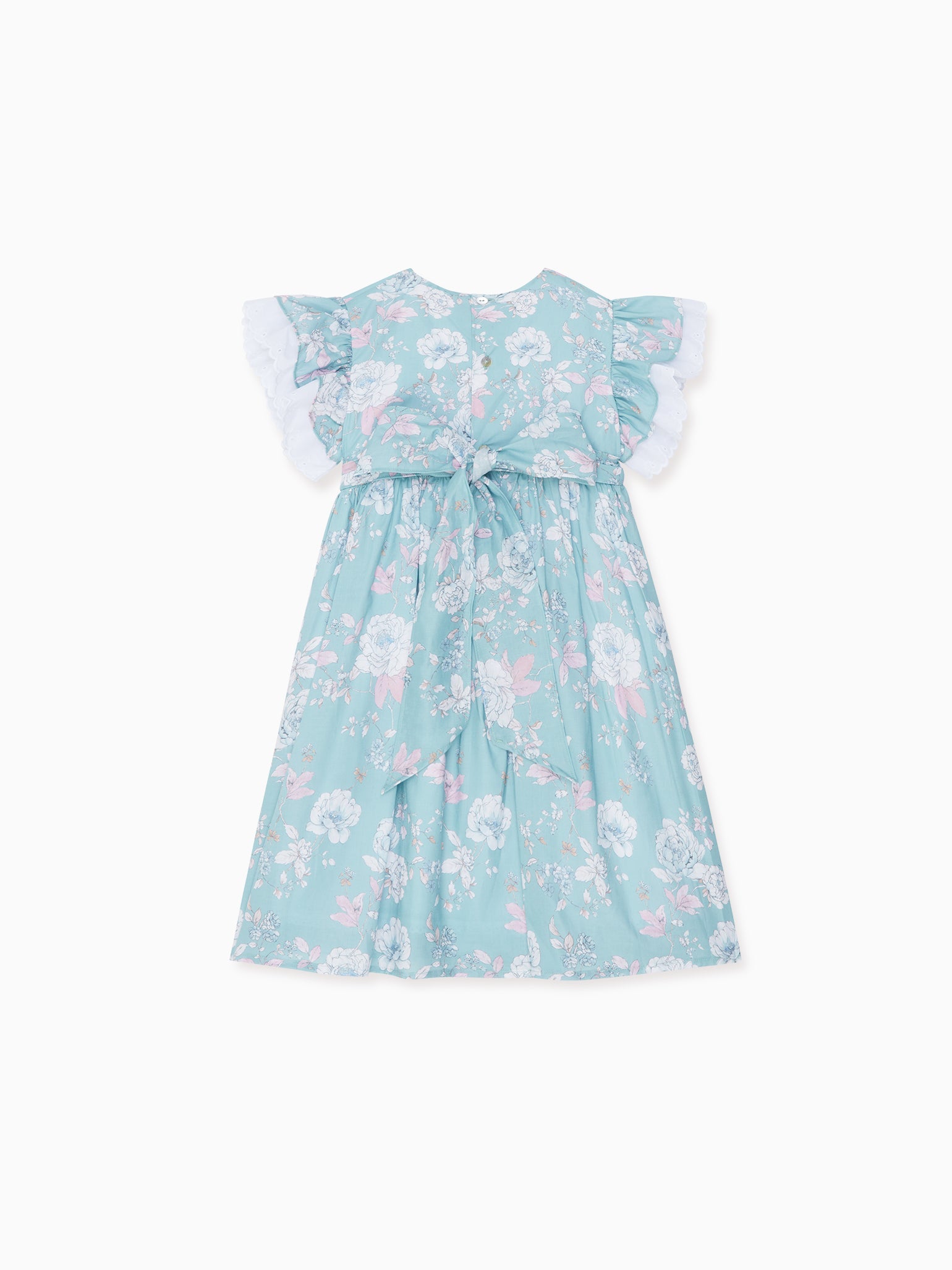 Sage Floral Neva Girl Empire Dress