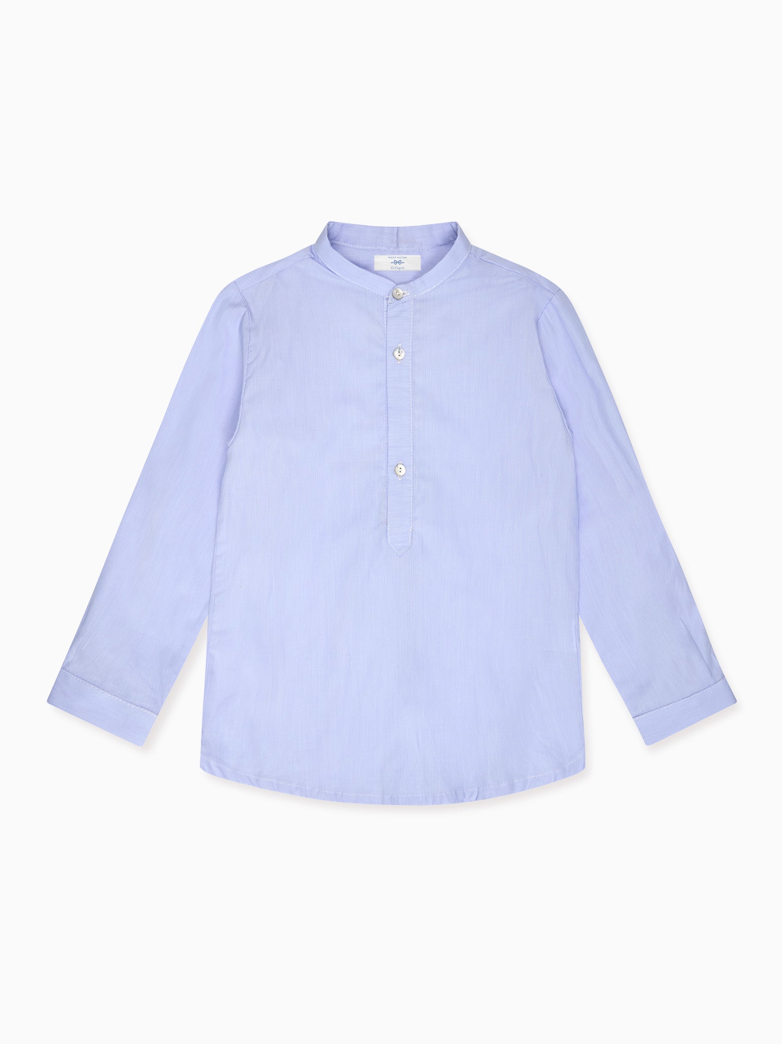 Blue Stripe Nicholai Long Sleeve Boy Shirt | La Coqueta UK – La