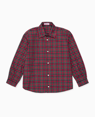 Red Tartan Nico Long Sleeve Boy Shirt