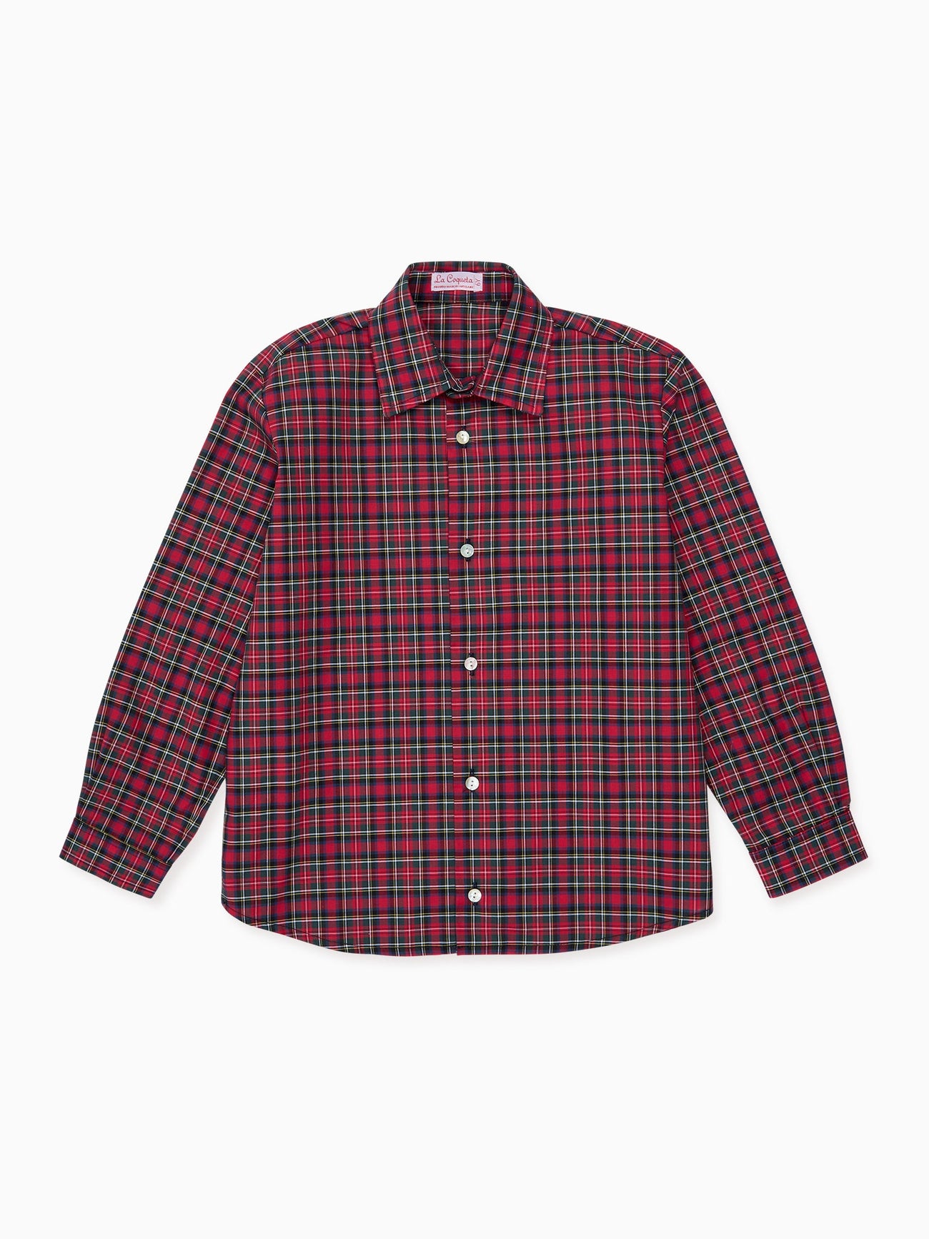 Red Tartan Nico Long Sleeve Boy Shirt