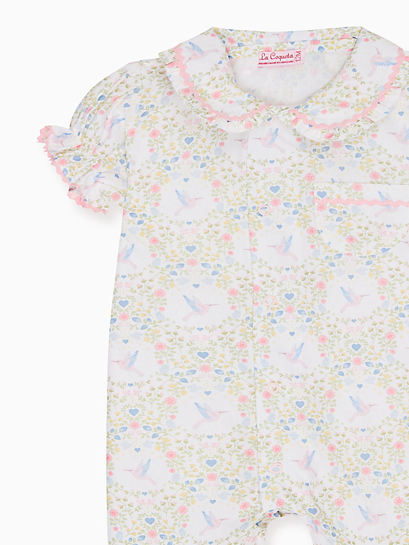 Pink Bird Floral Nicole Baby Girl Pyjamas
