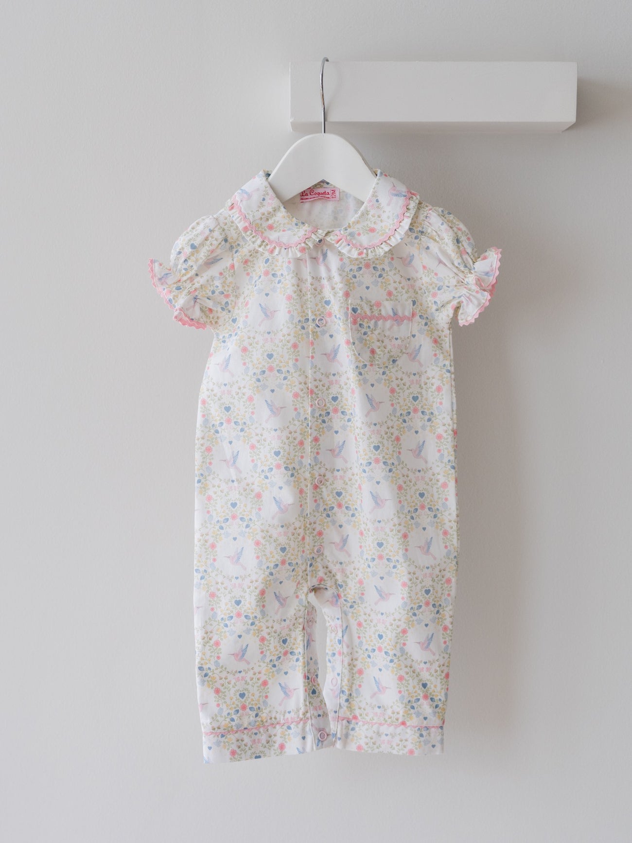 Pink Bird Floral Nicole Baby Girl Pyjamas