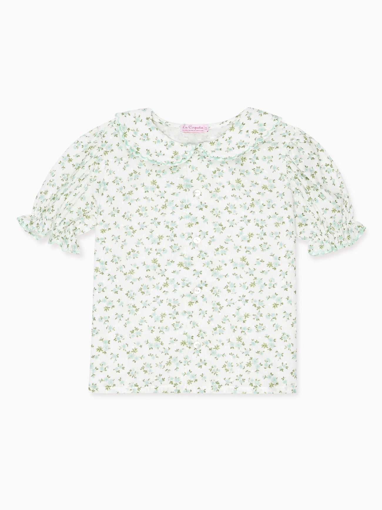Sage Floral Nieves Girl Shirt