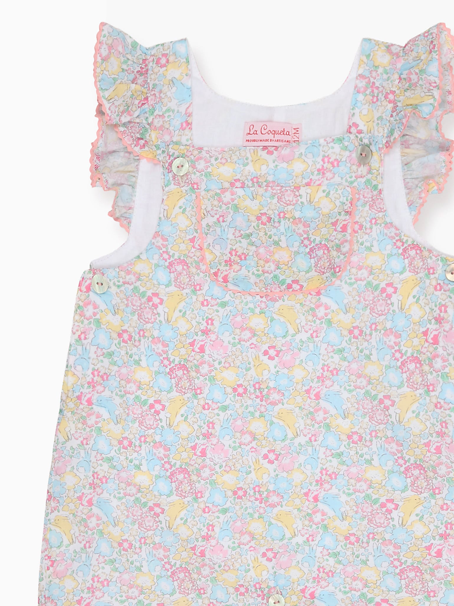 Pink Bunny Nova Baby Girl Dungarees