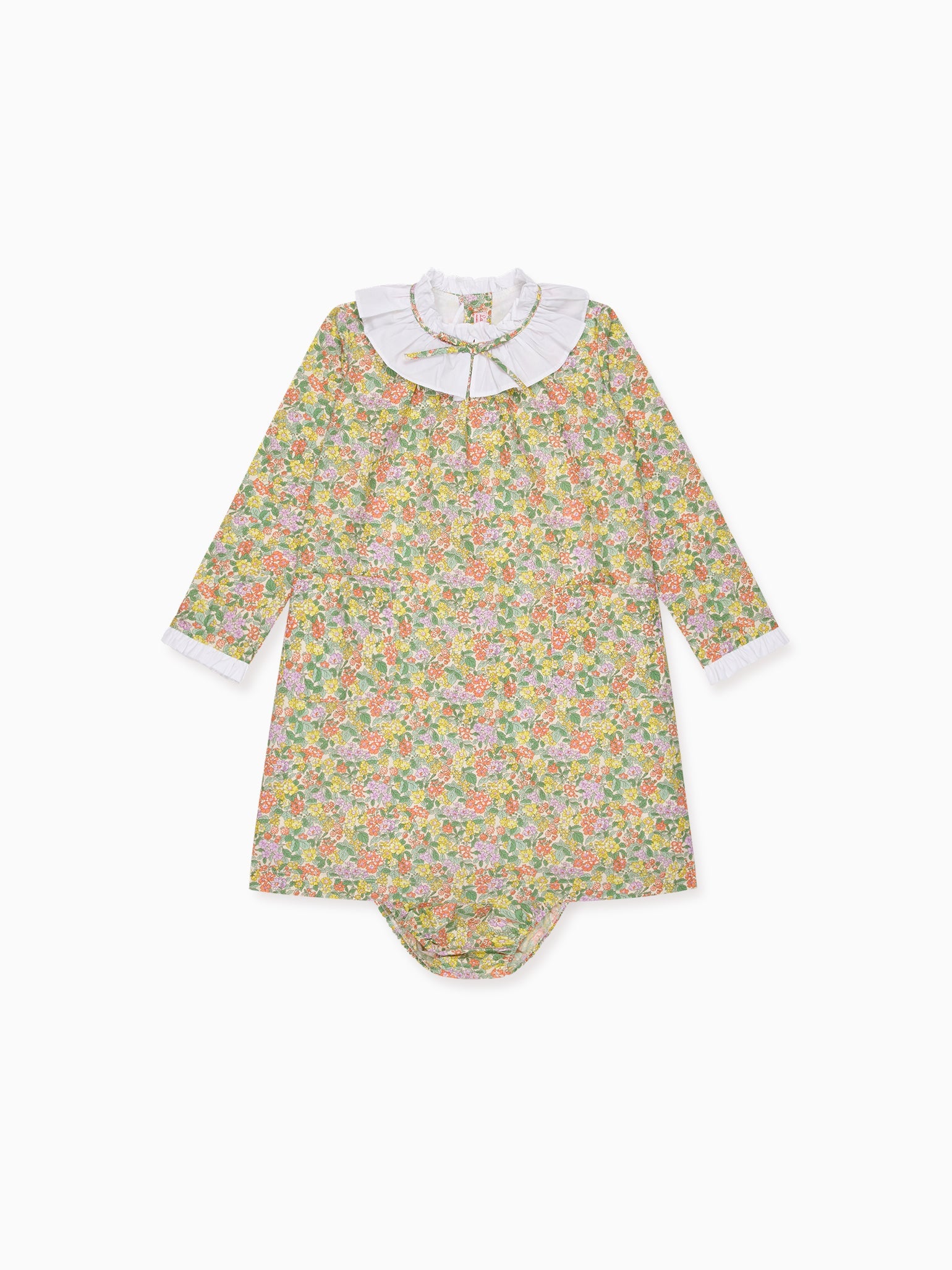 Yellow Floral Odisea Baby Girl Made With Liberty Fabric Set