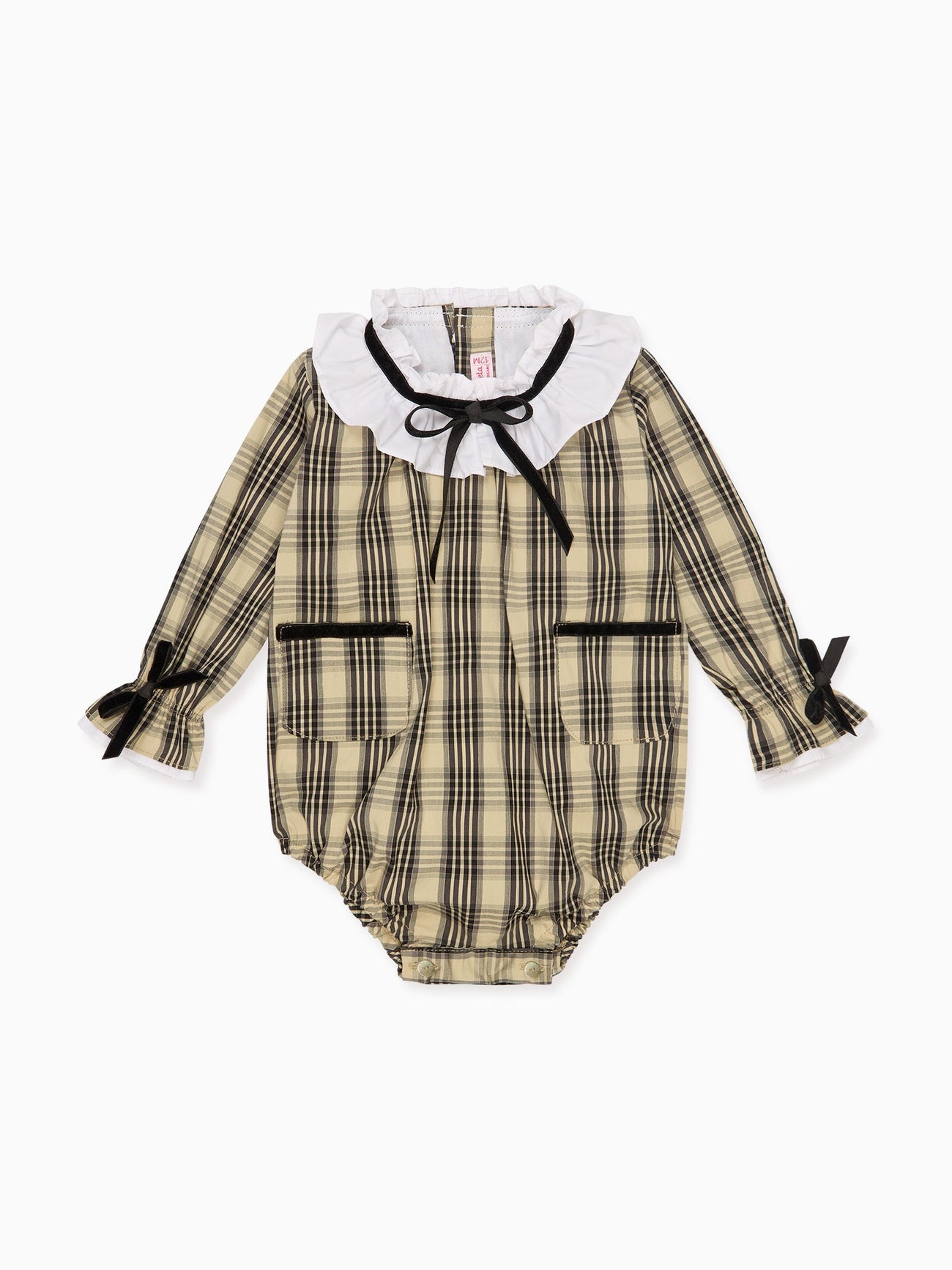 Sand Check Odisea Baby Girl Romper
