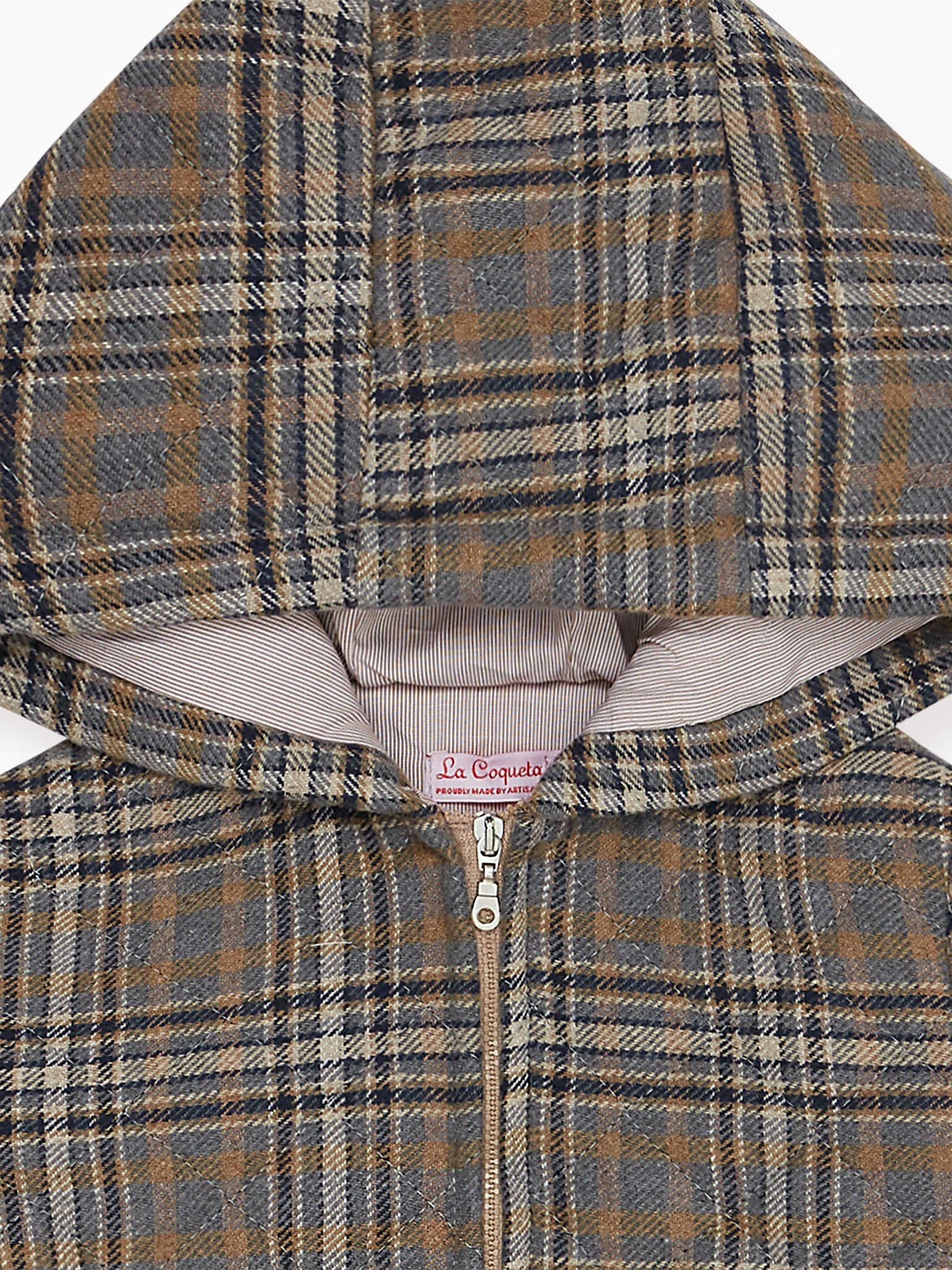 Brown Check Olfo Boy Jacket