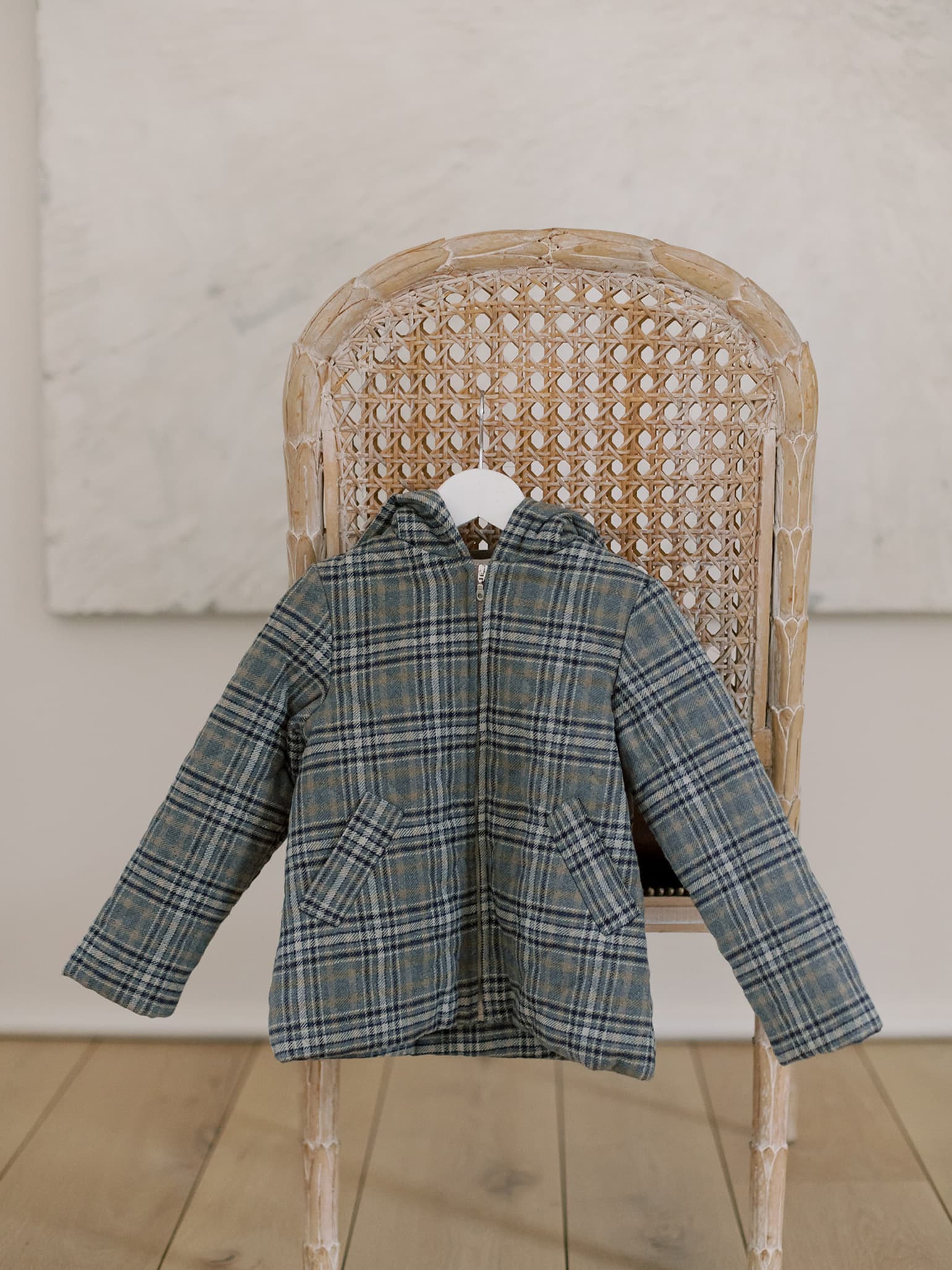 Brown Check Olfo Boy Jacket