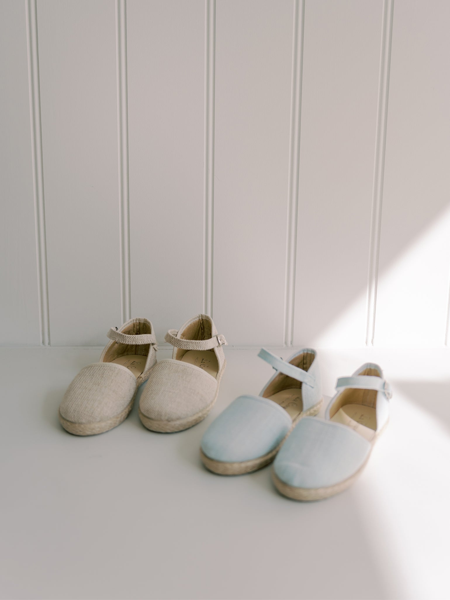 Pale Blue Olivia Canvas Girl Espadrille