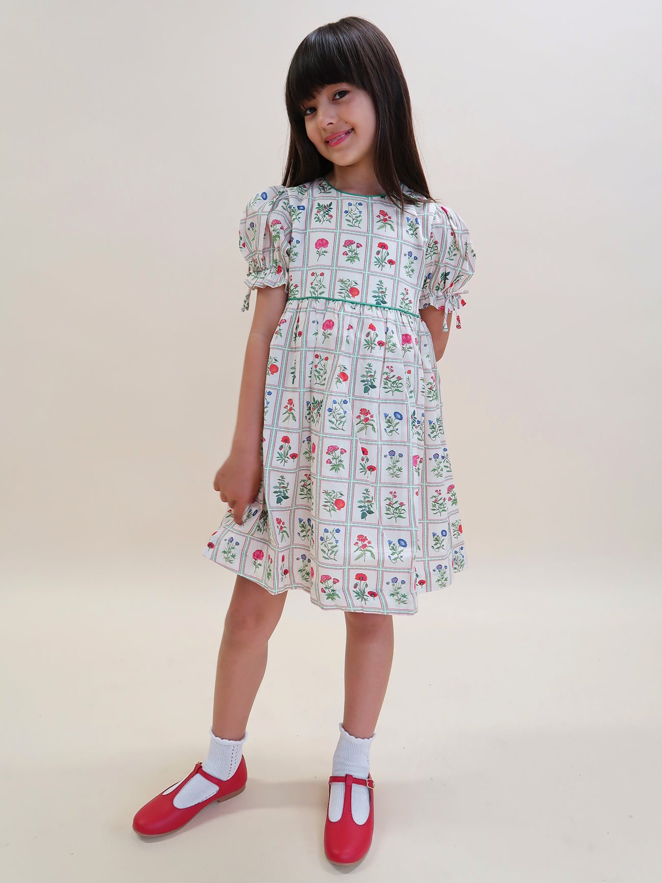 Ivory Botanical Olivia Girl Dress