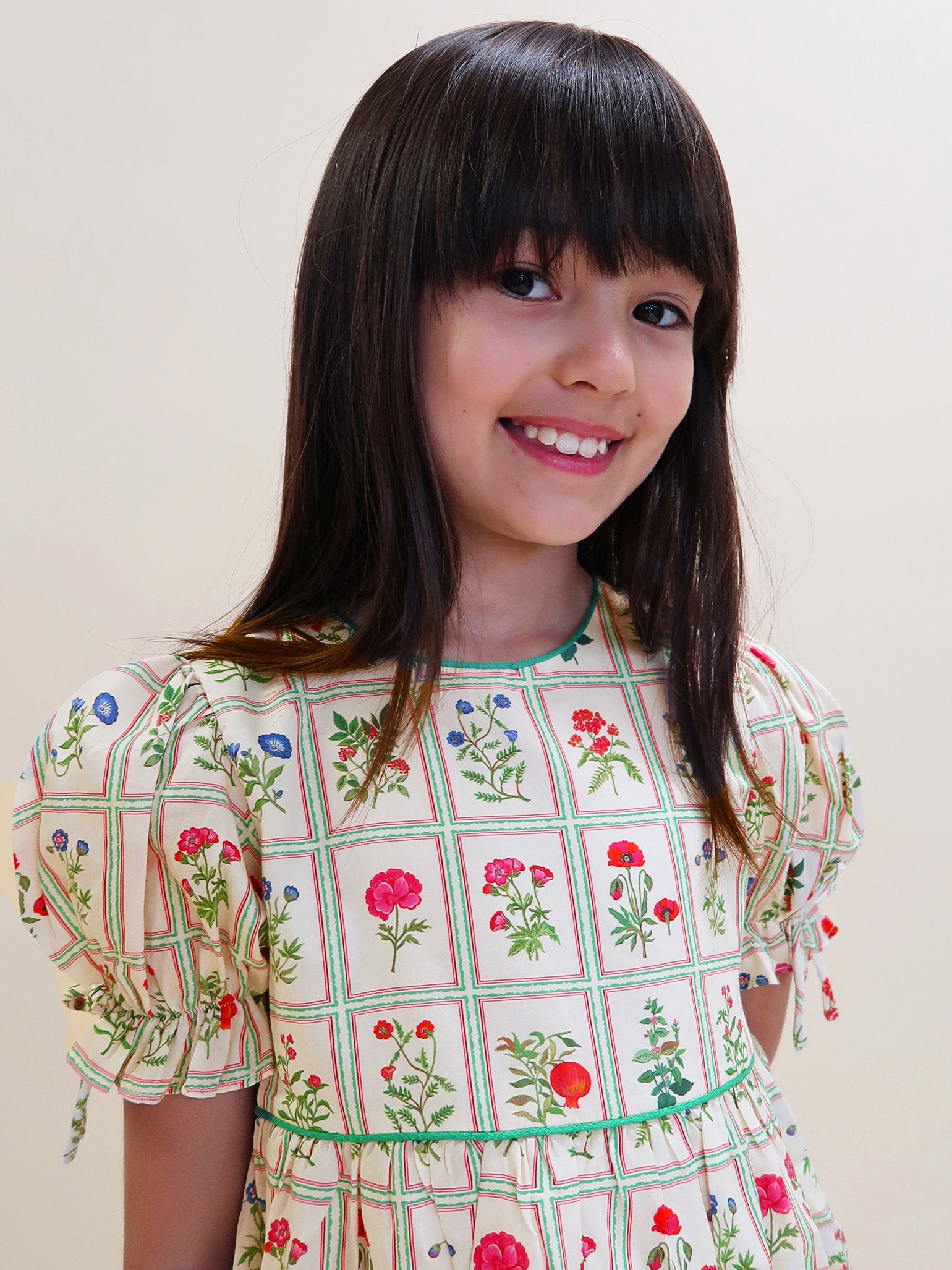 Ivory Botanical Olivia Girl Dress