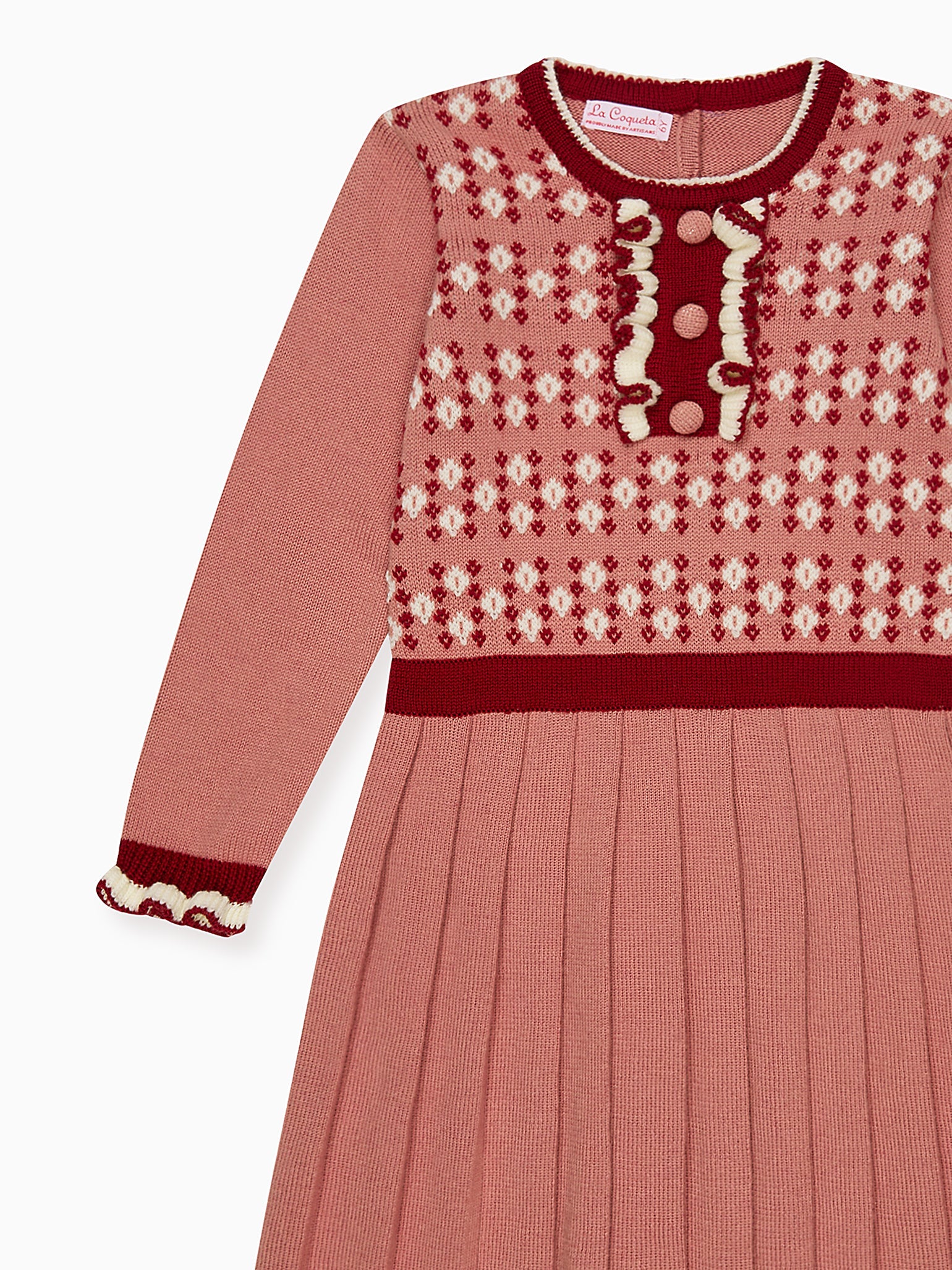 Dark Pink Oracia Merino Girl Knitted Dress