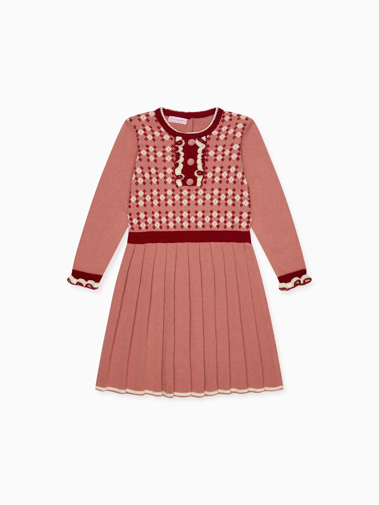 Dark Pink Oracia Merino Girl Knitted Dress