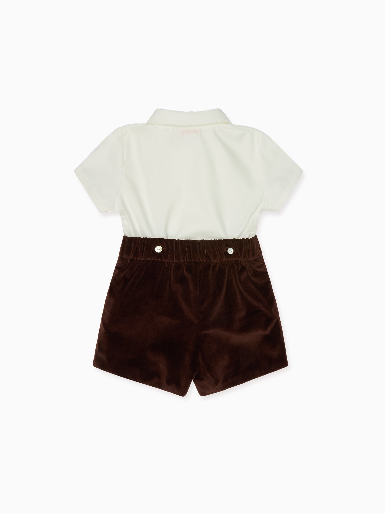 Chocolate Otto Velvet Baby Boy Set