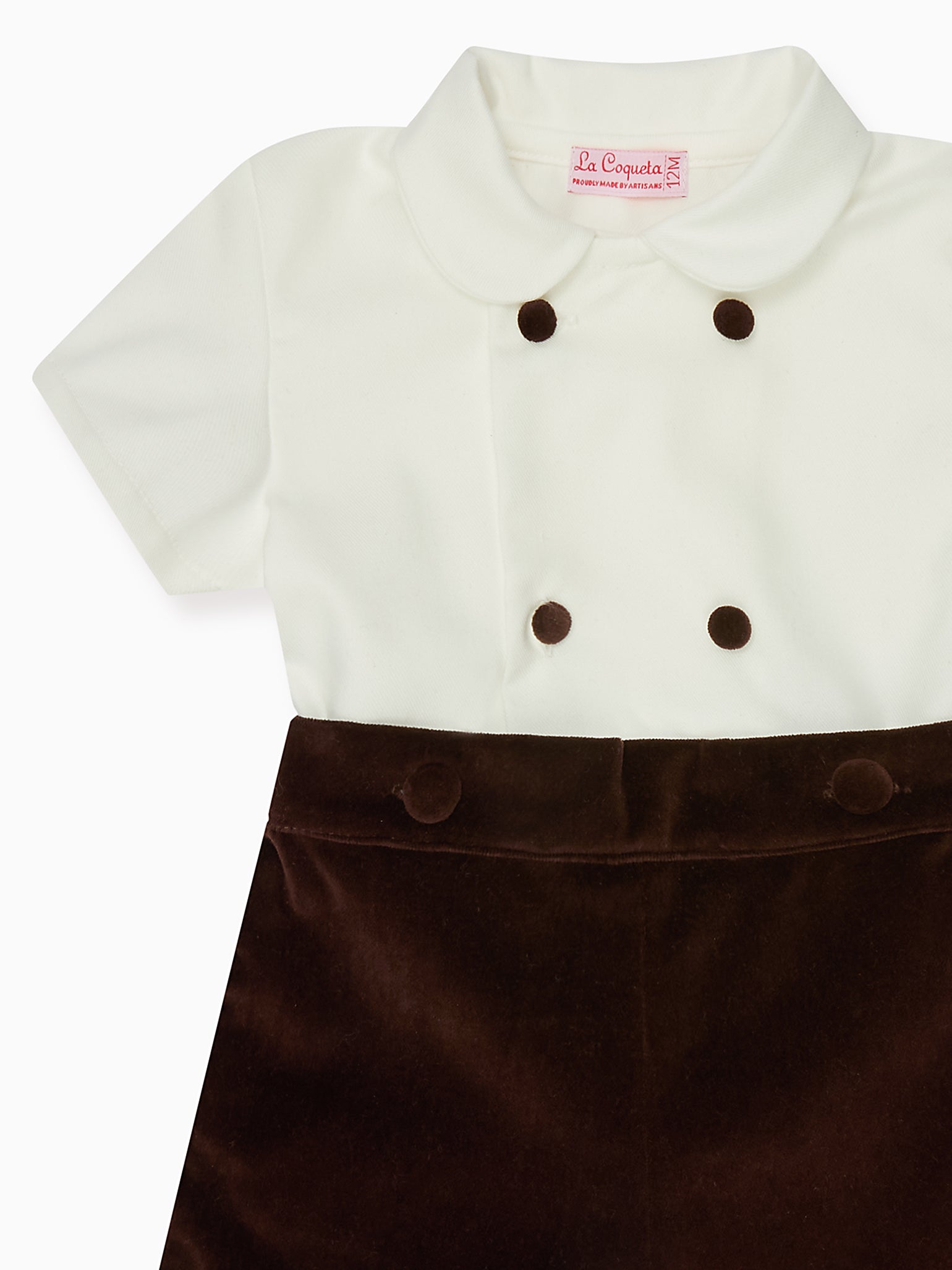 Chocolate Otto Velvet Baby Boy Set