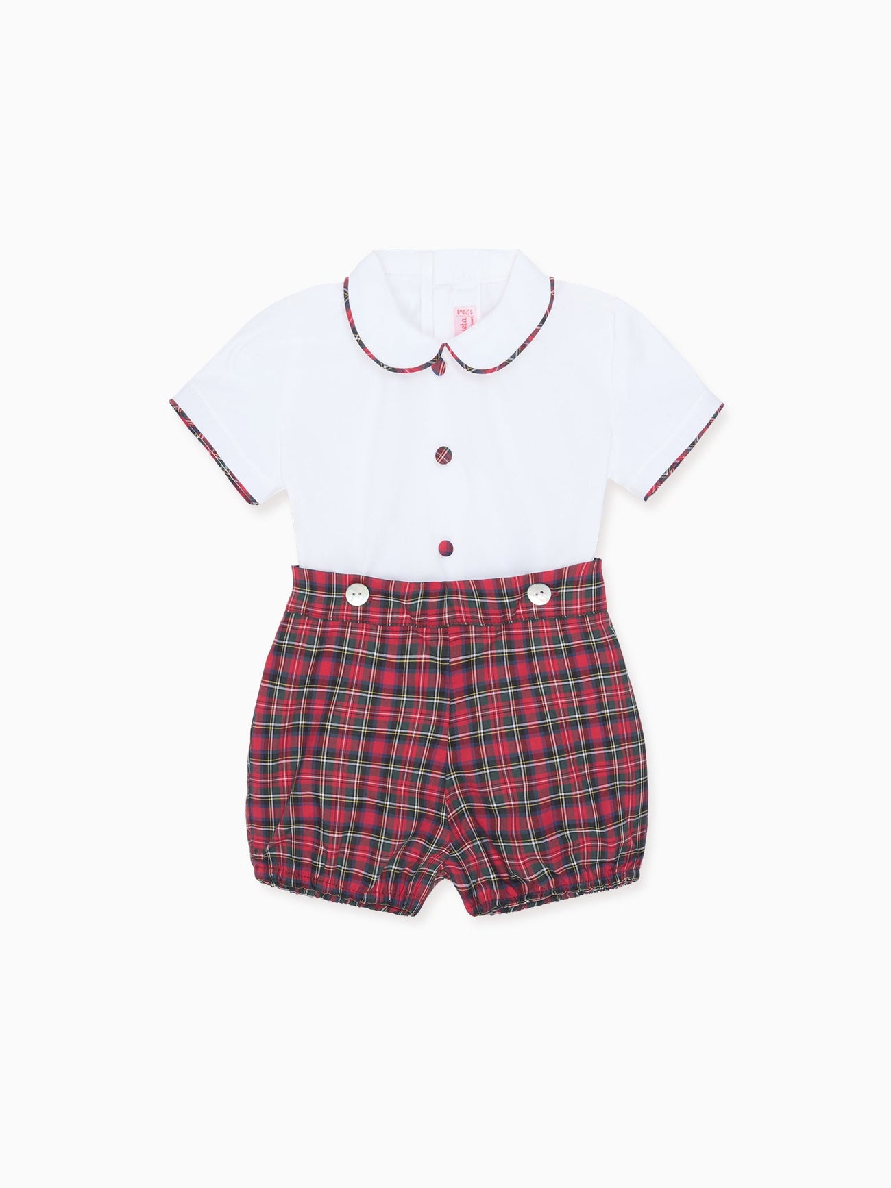 Red Tartan Pablo Baby Boy Set