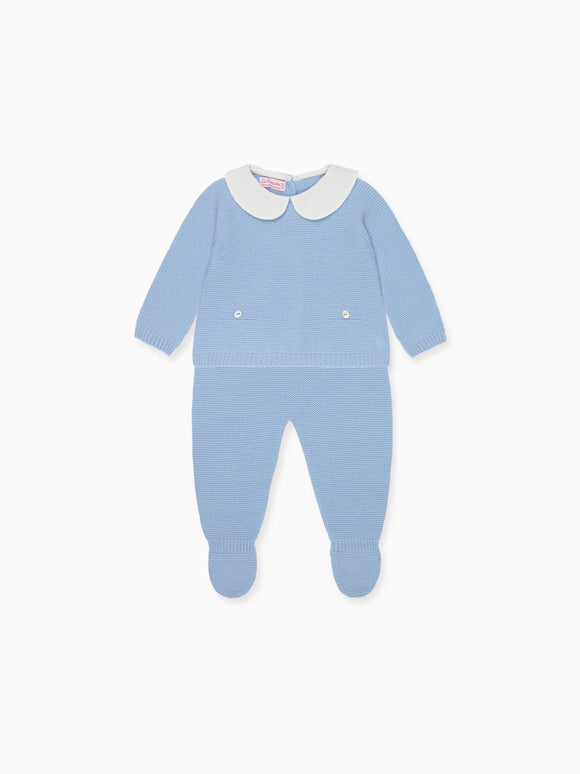 Blue Palmira Cashmere Baby Set