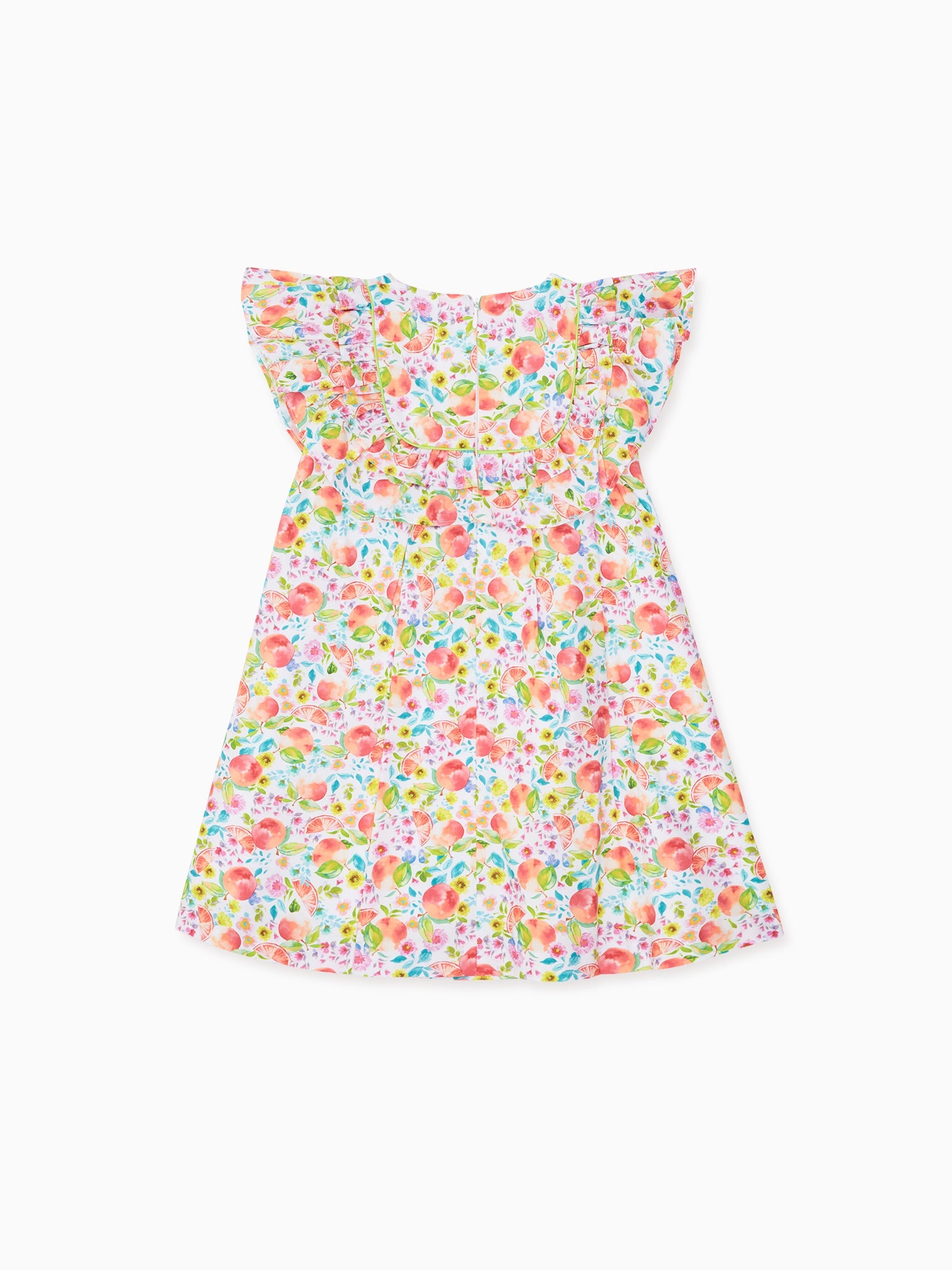 Orange Floral Paloma Girl Dress