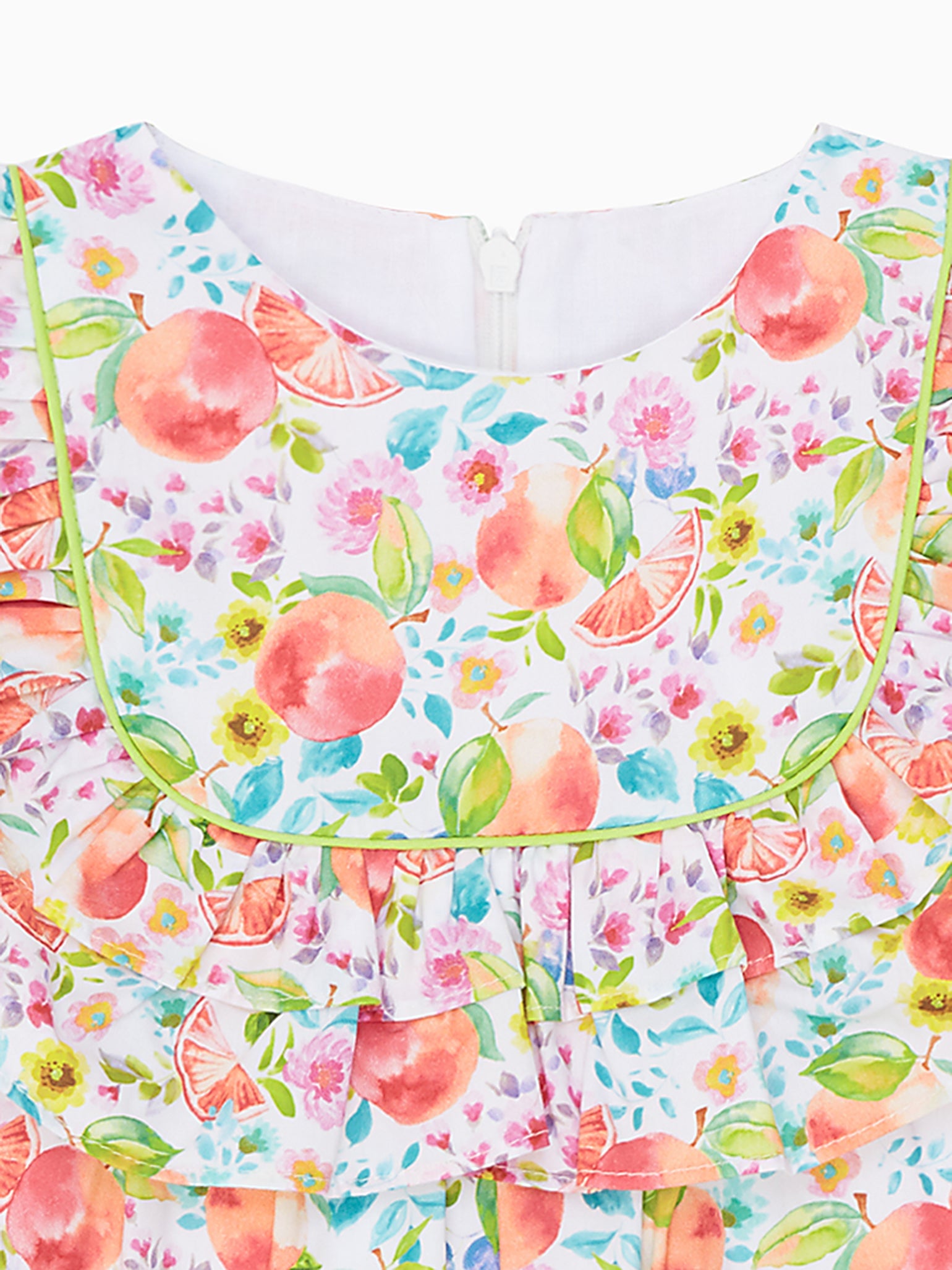 Orange Floral Paloma Girl Dress