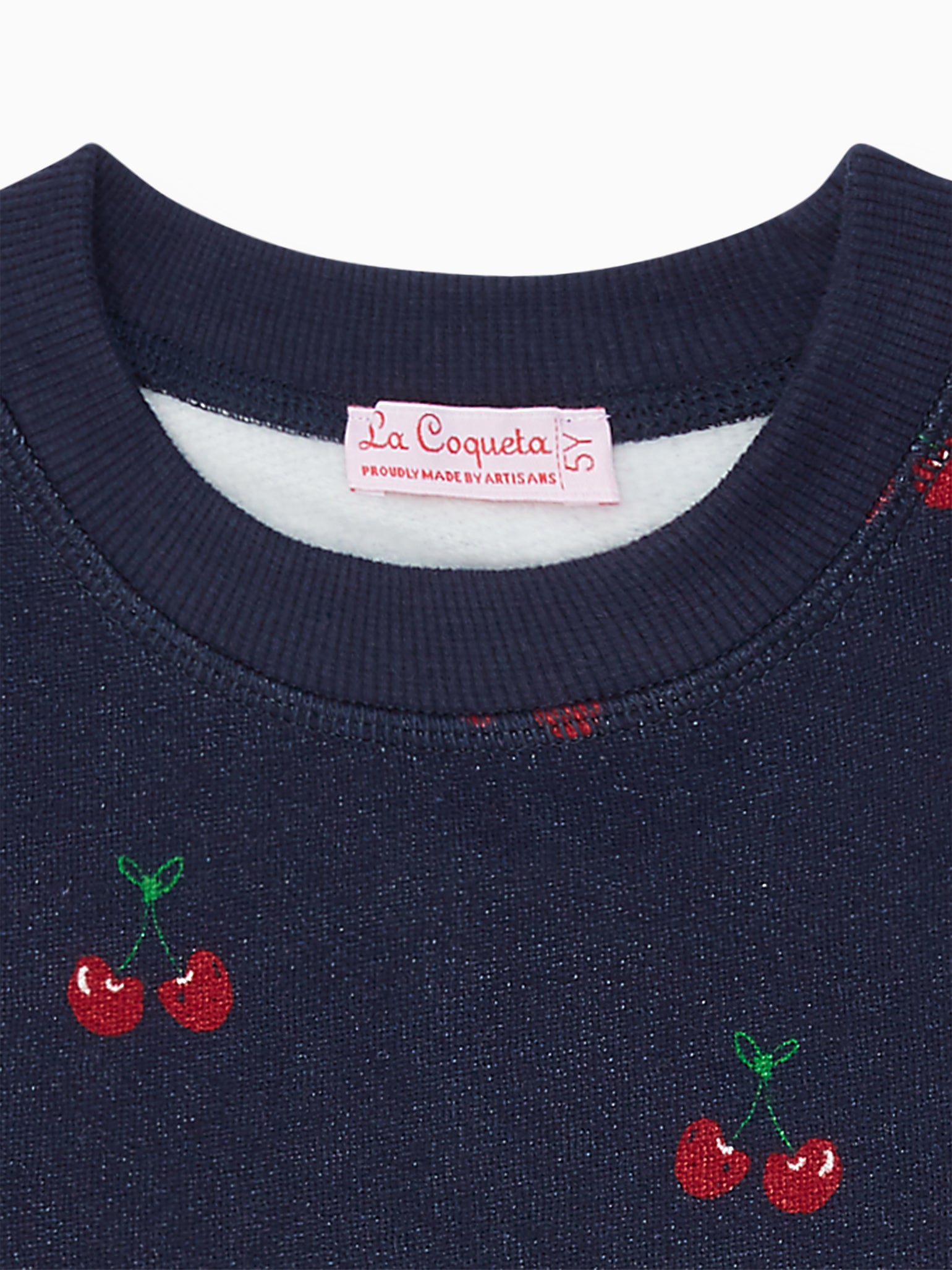 Navy Cherry Pernille Girl Sweatshirt