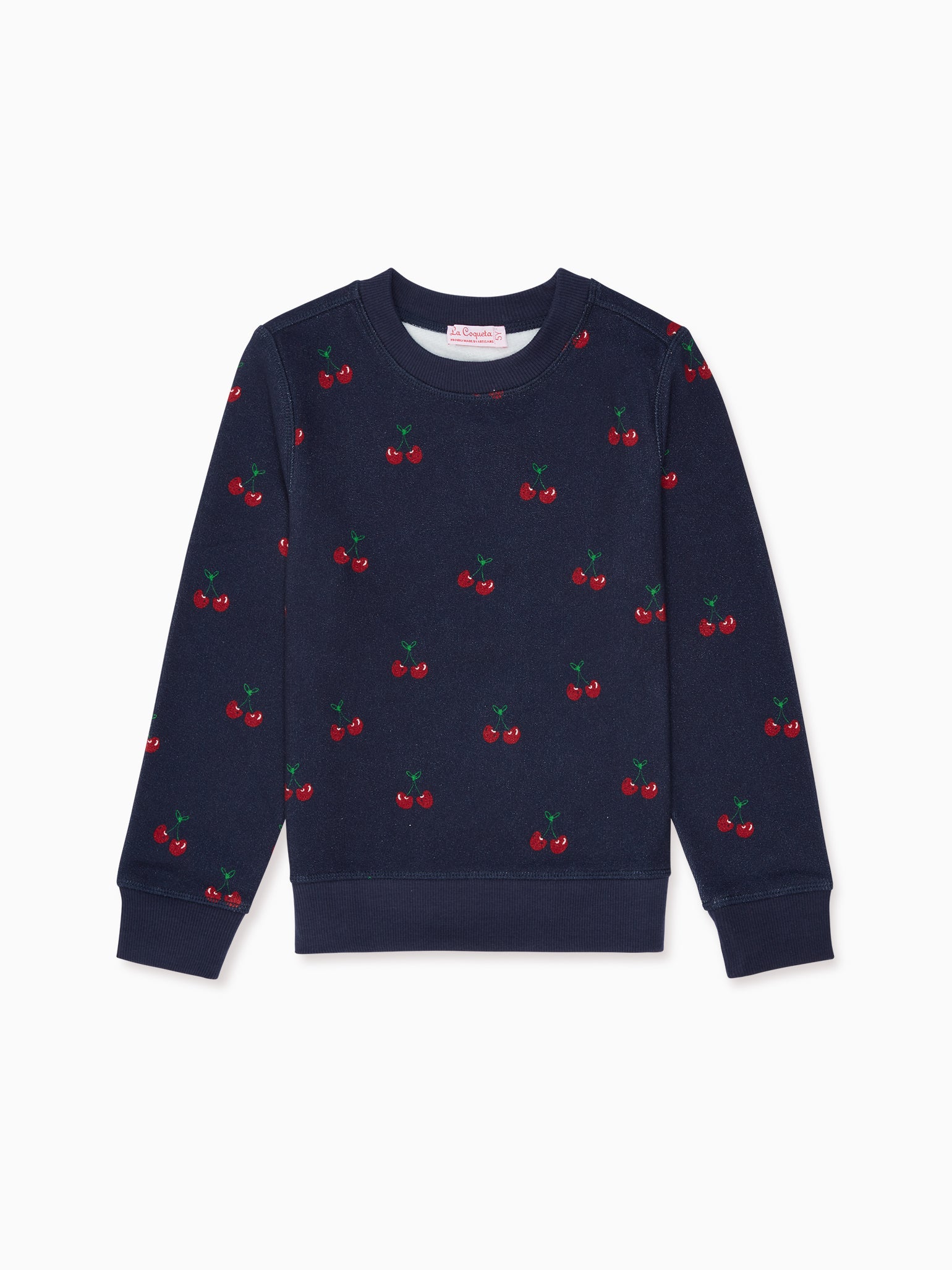 Navy Cherry Pernille Girl Sweatshirt