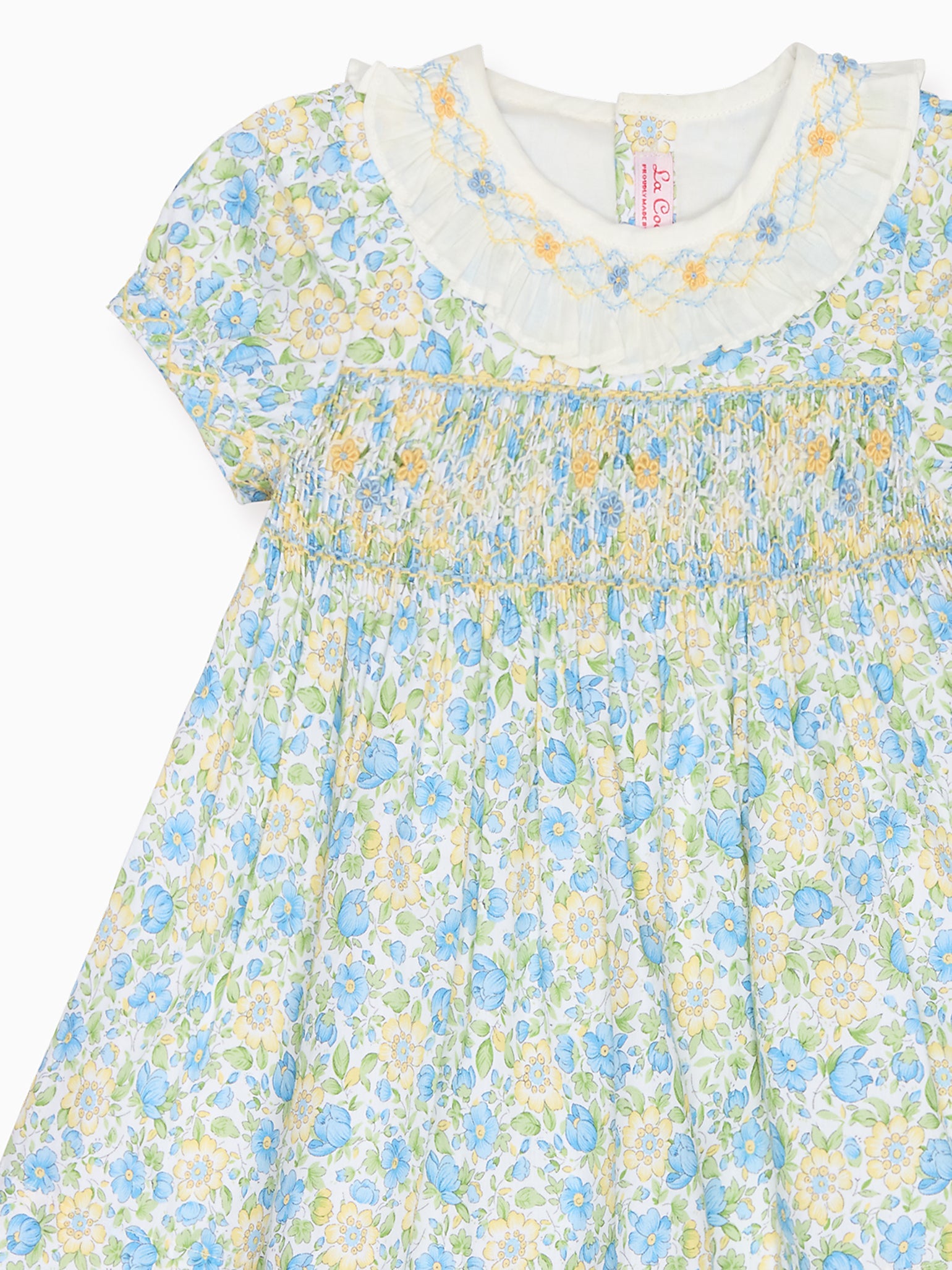 Green Floral Petra Baby Girl Hand-Smocked Set