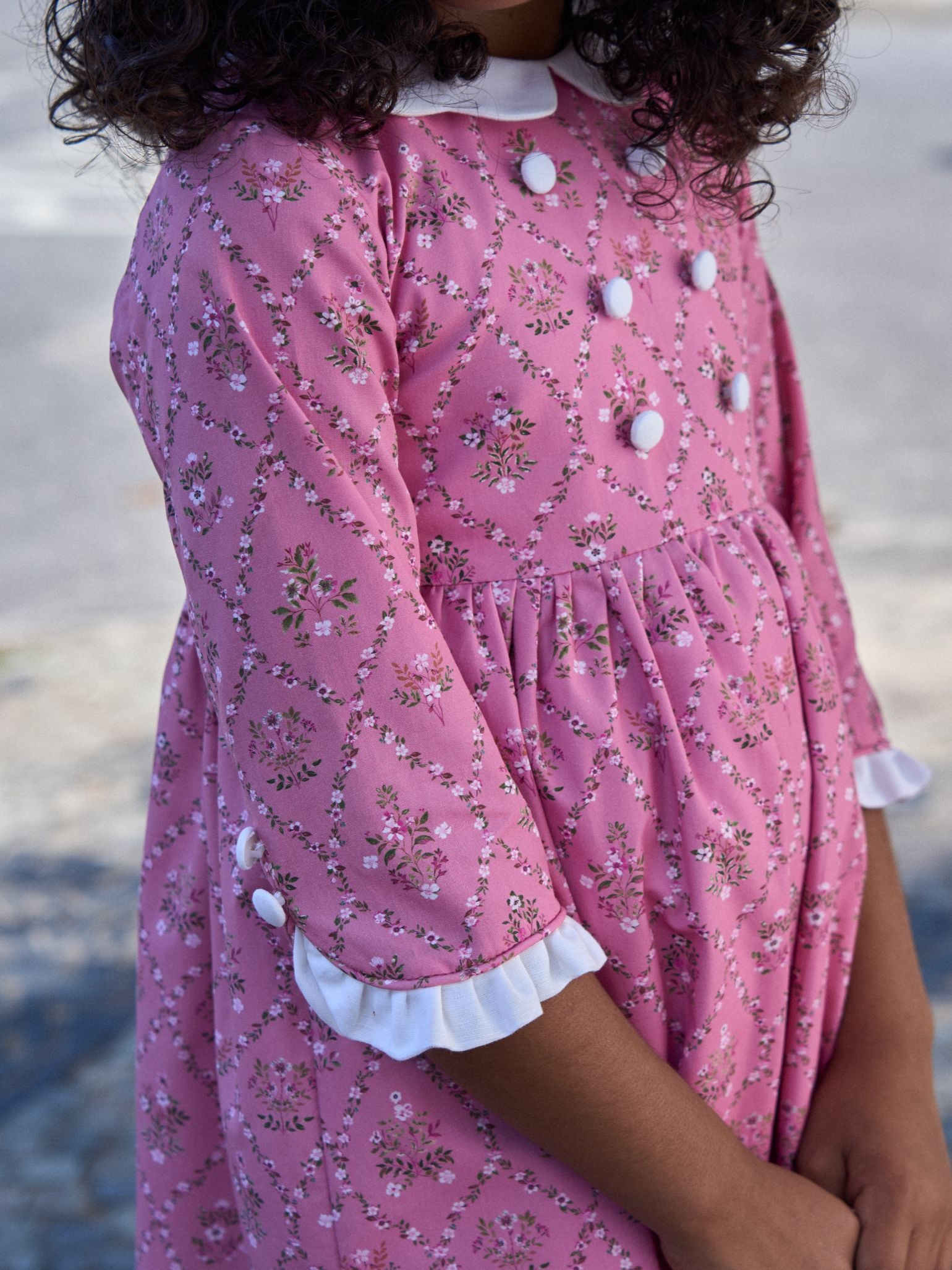 Pink Garland Trellis Provenza Girl Dress