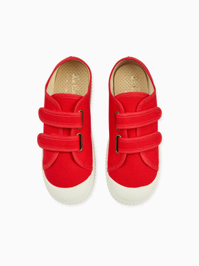 Red Plimsoll Kids Shoes