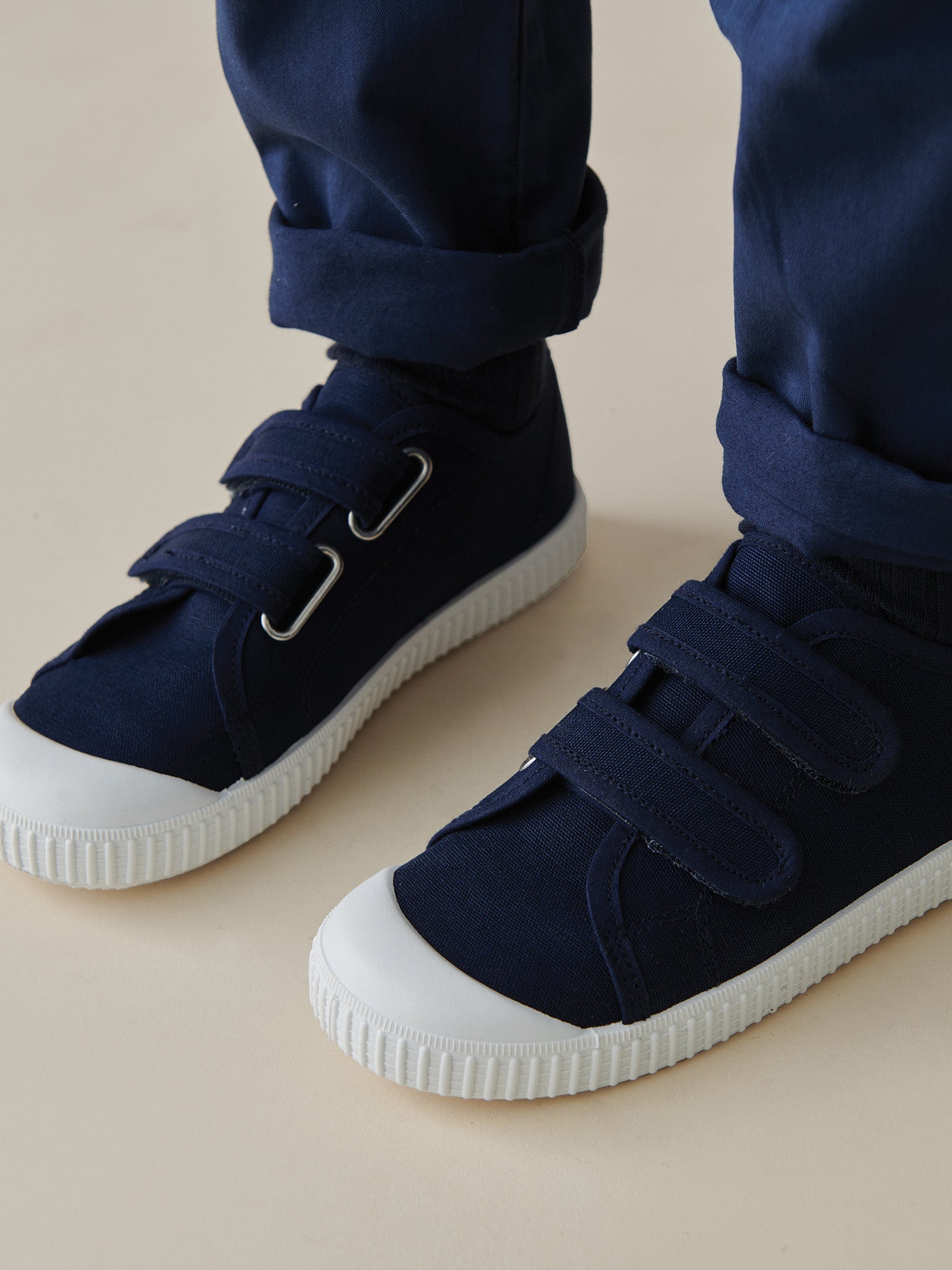Navy Plimsoll Kids Shoes