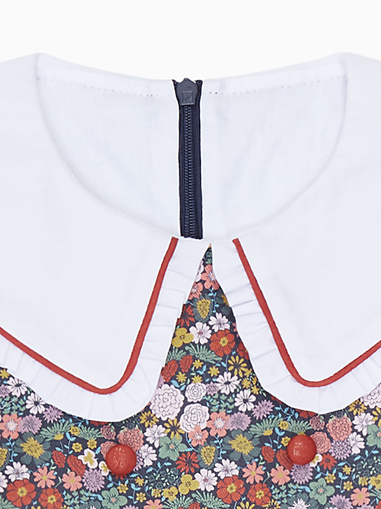 Navy Floral Provenza Girl Dress