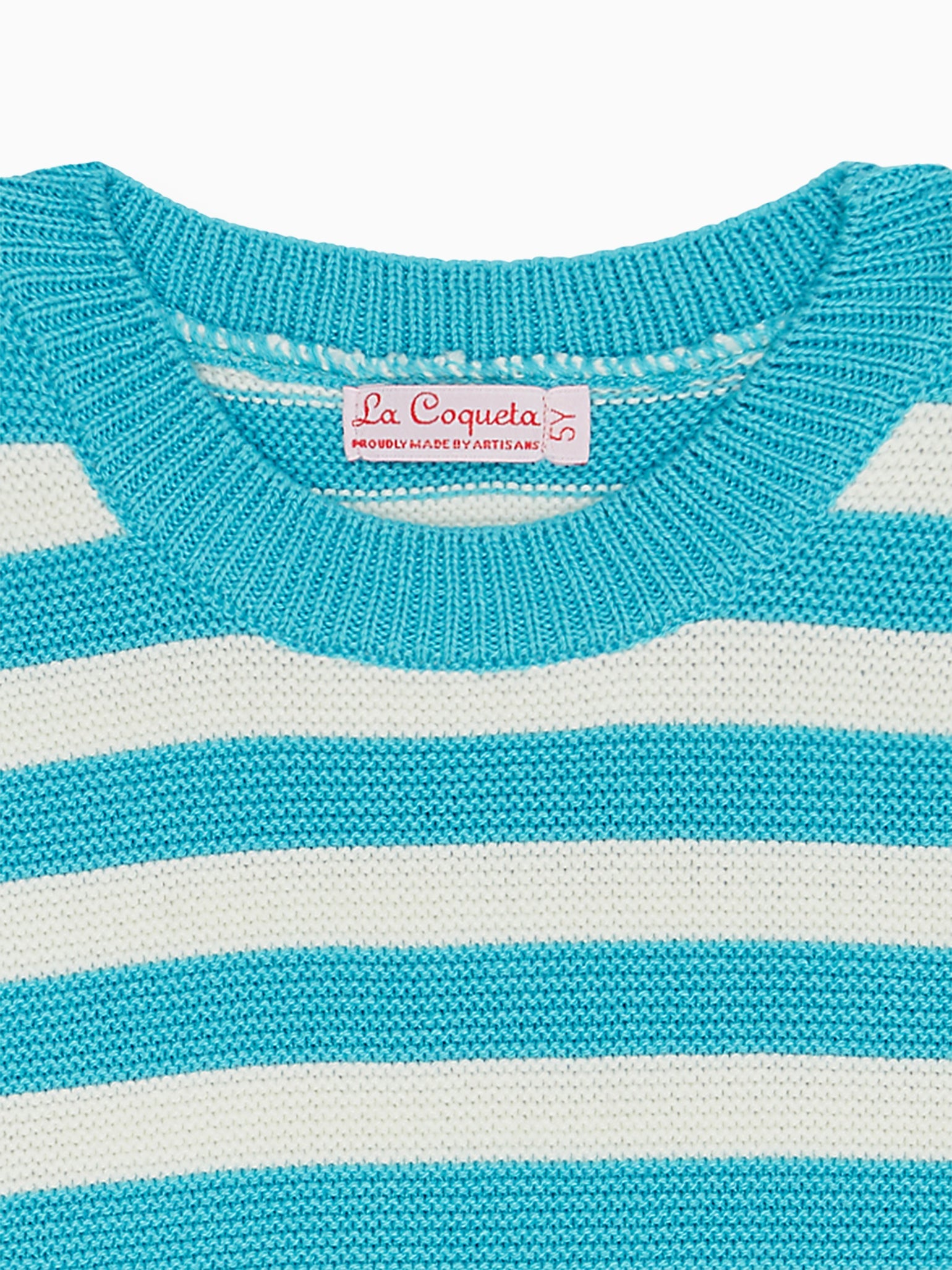 Aqua Stripe Ramon Boy Cotton Jumper