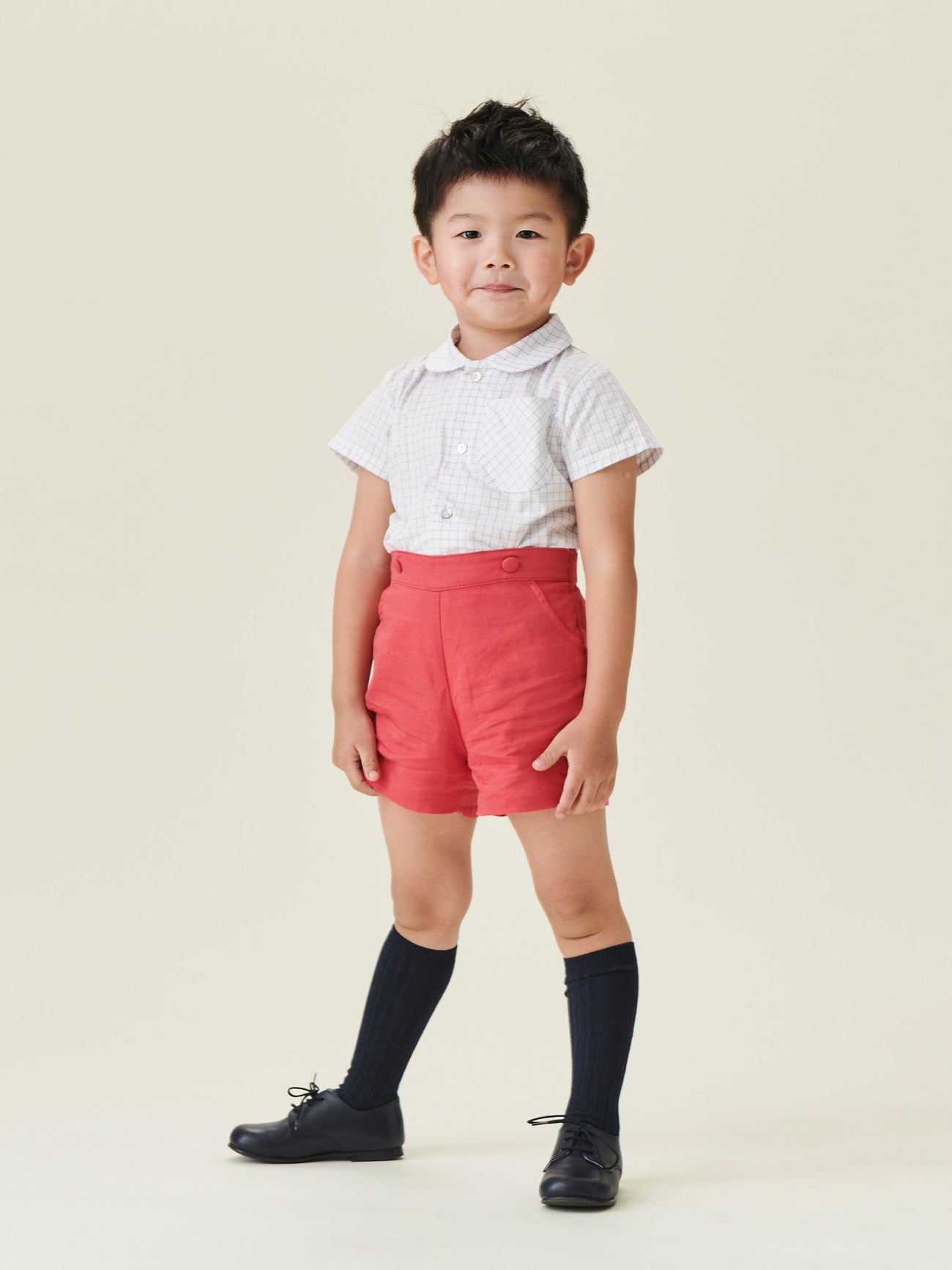 Red Check Victor Baby Boy Set