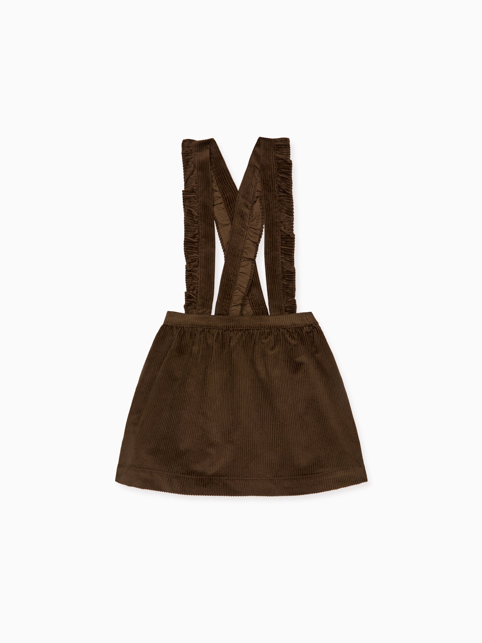 Chocolate Brown Reina Corduroy Girl Pinafore Skirt