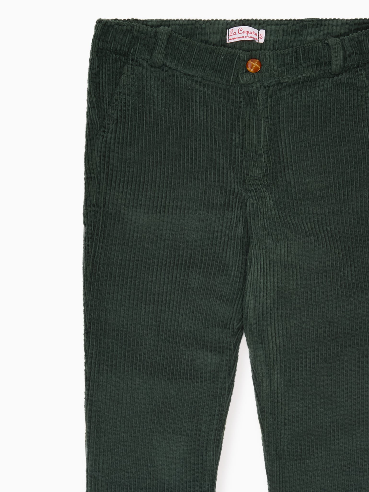 Olive Green Reinaldo Corduroy Boy Trousers