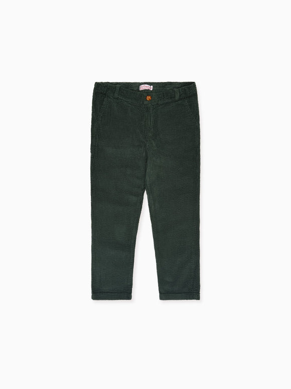 Olive Green Reinaldo Corduroy Boy Trousers