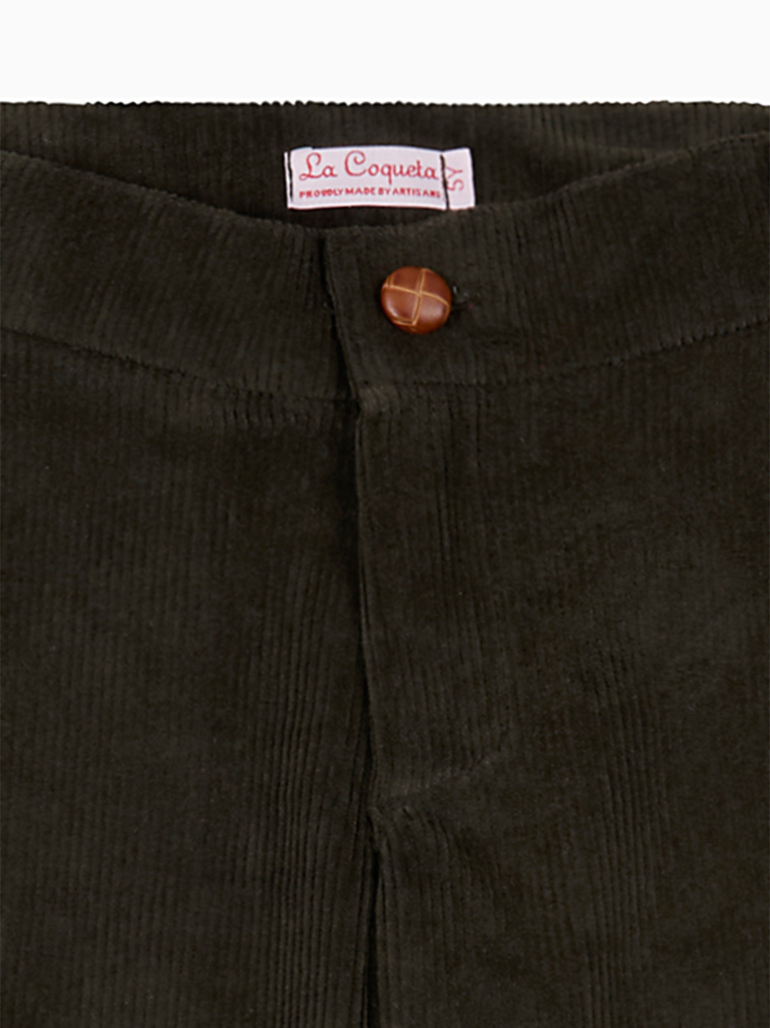 Olive Green Reinaldo Corduroy Boy Trousers