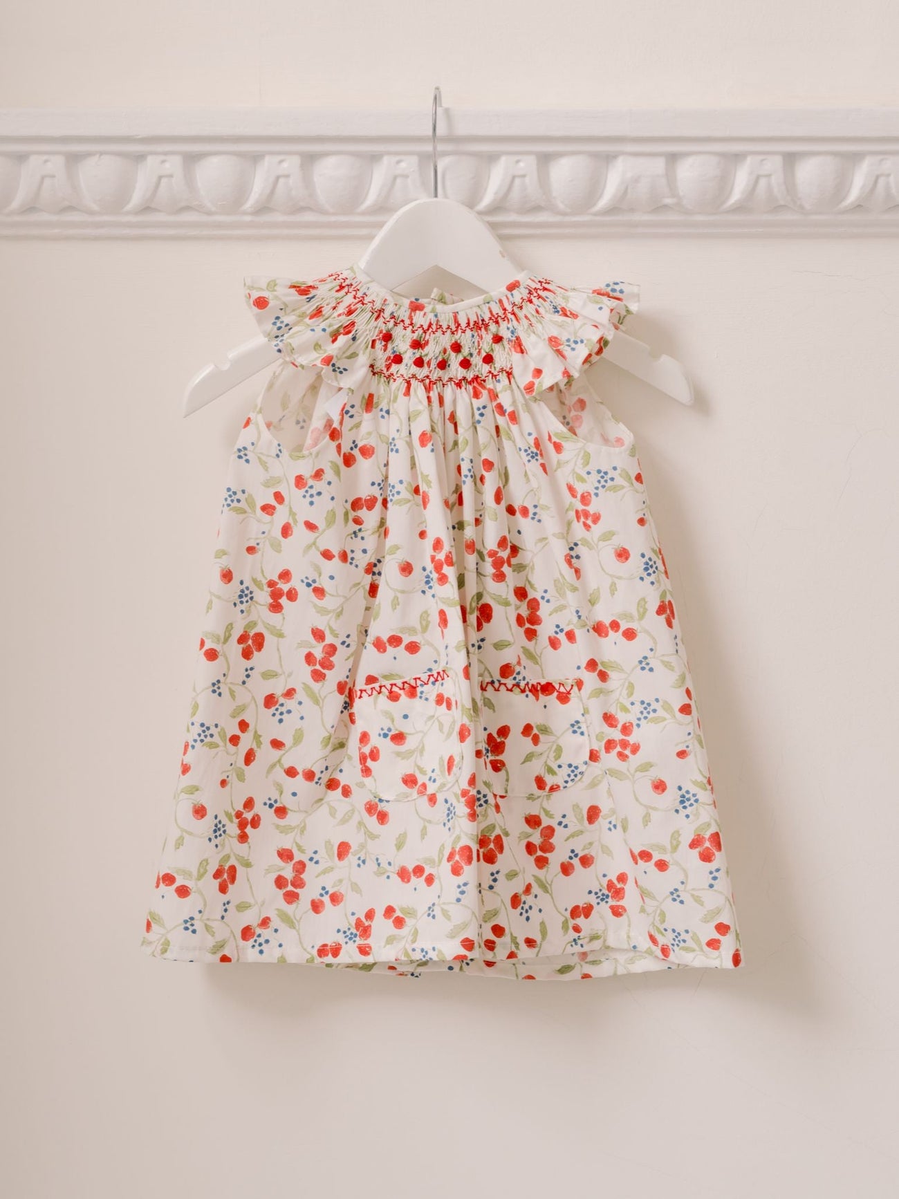 Strawberry Floral Renata Baby Girl Hand-Smocked Set