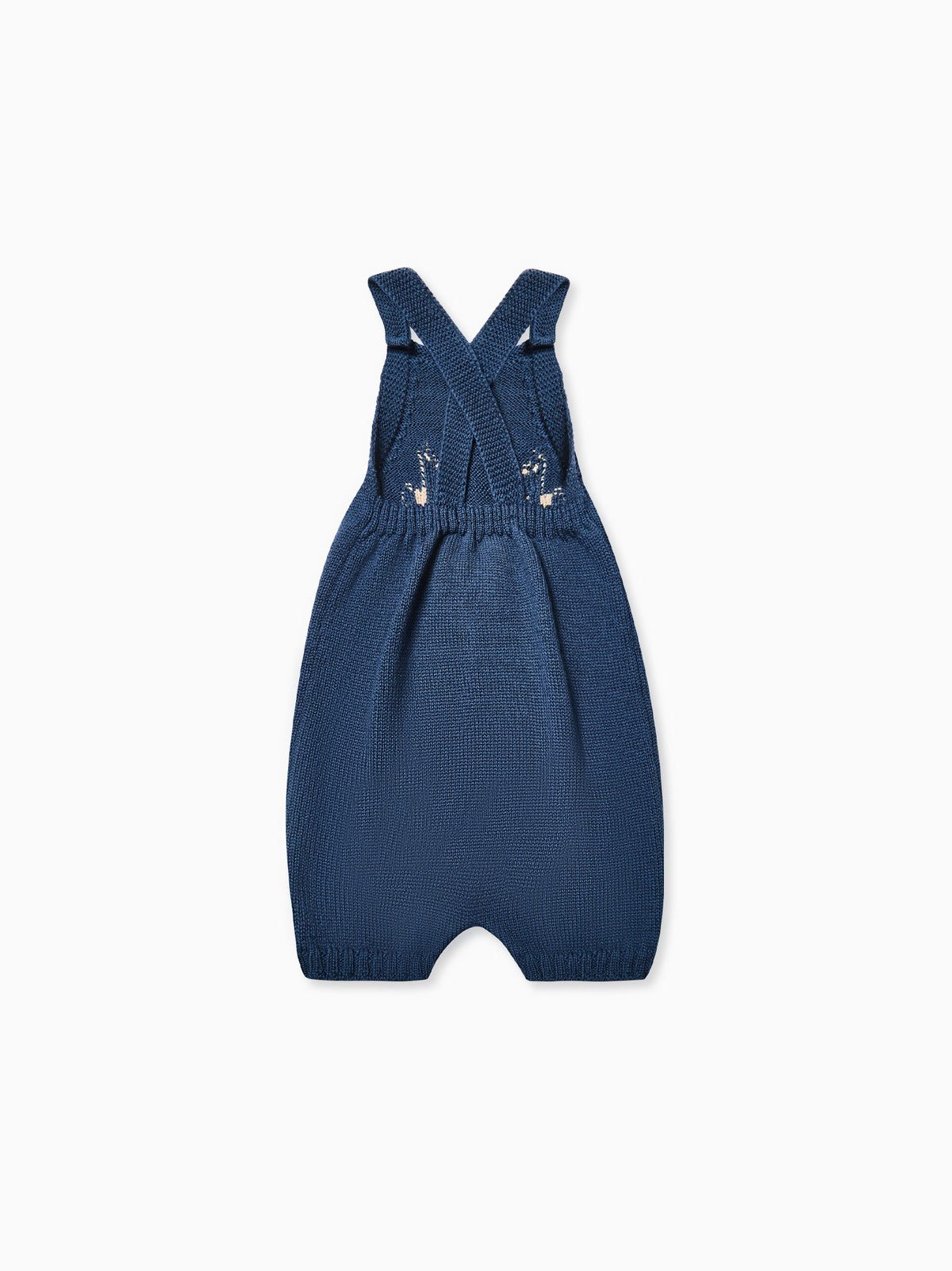 Petrol Blue Reno Merino Baby Knitted Dungarees