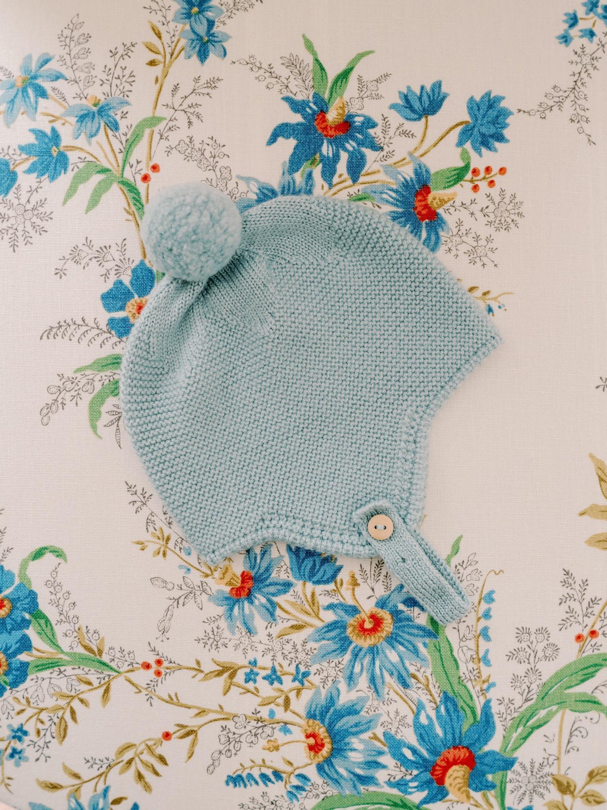 Sage Renta Merino Baby Knitted Bonnet