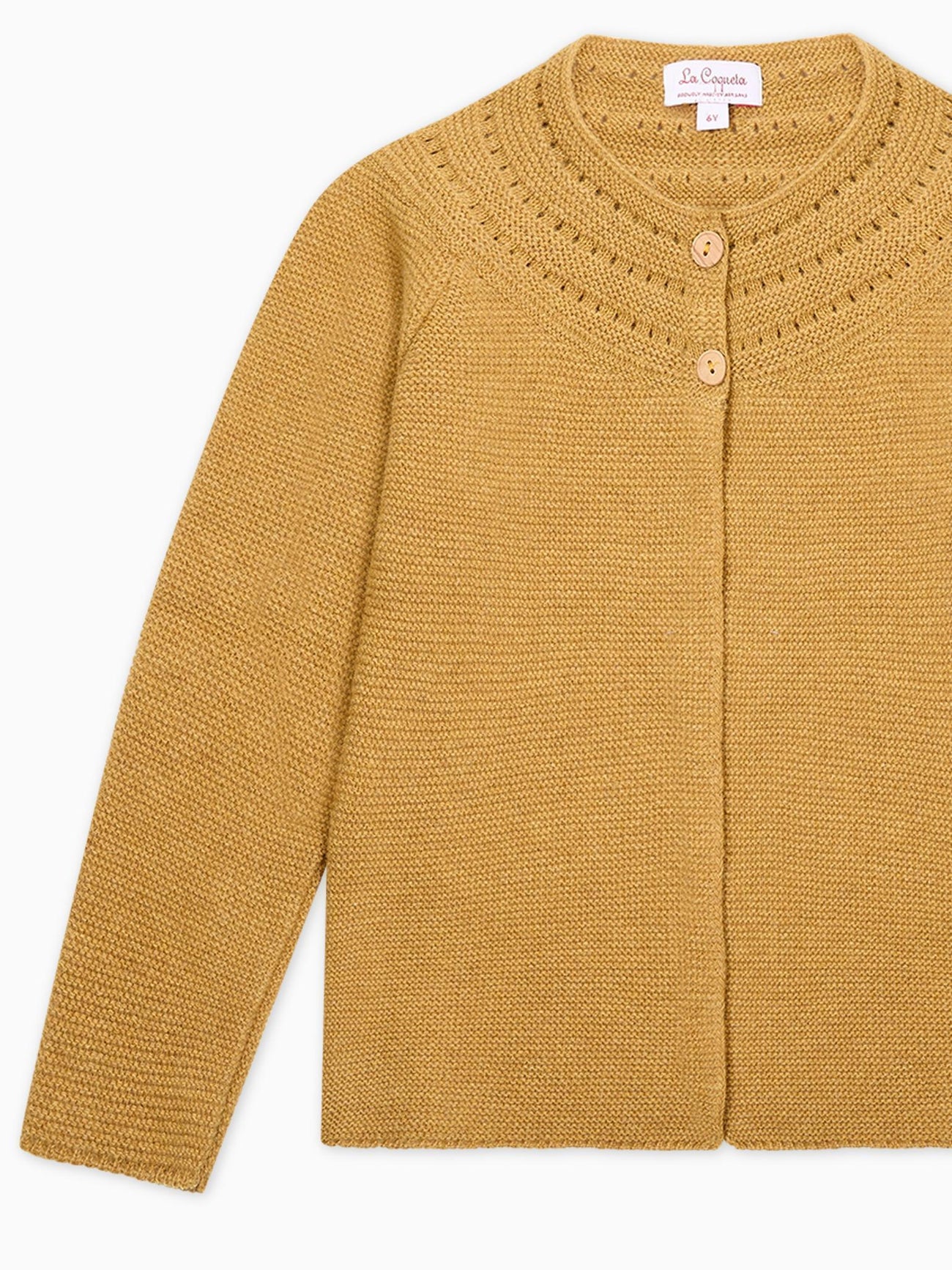 Mustard Rima Merino Girl Cardigan