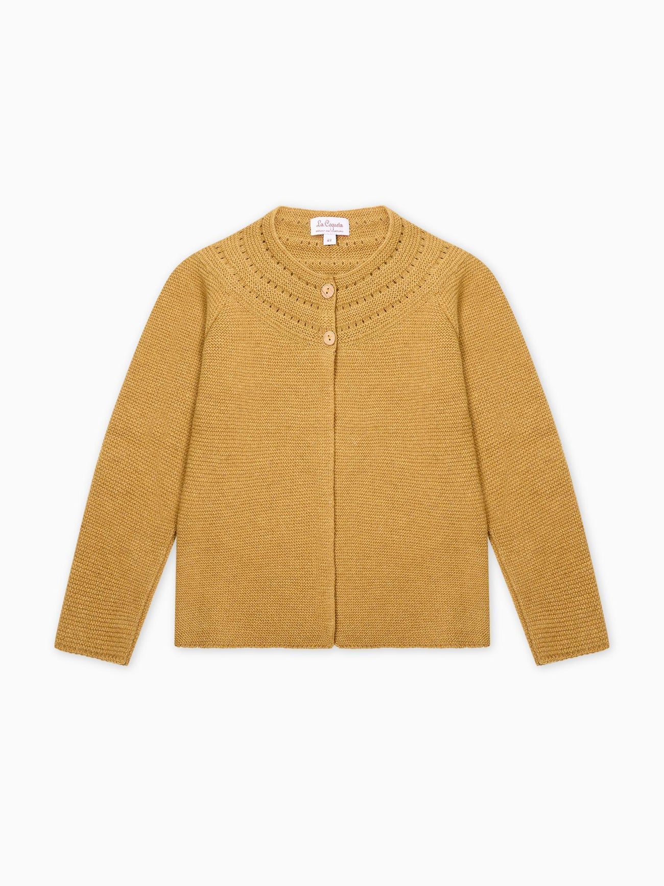 Mustard Rima Merino Girl Cardigan