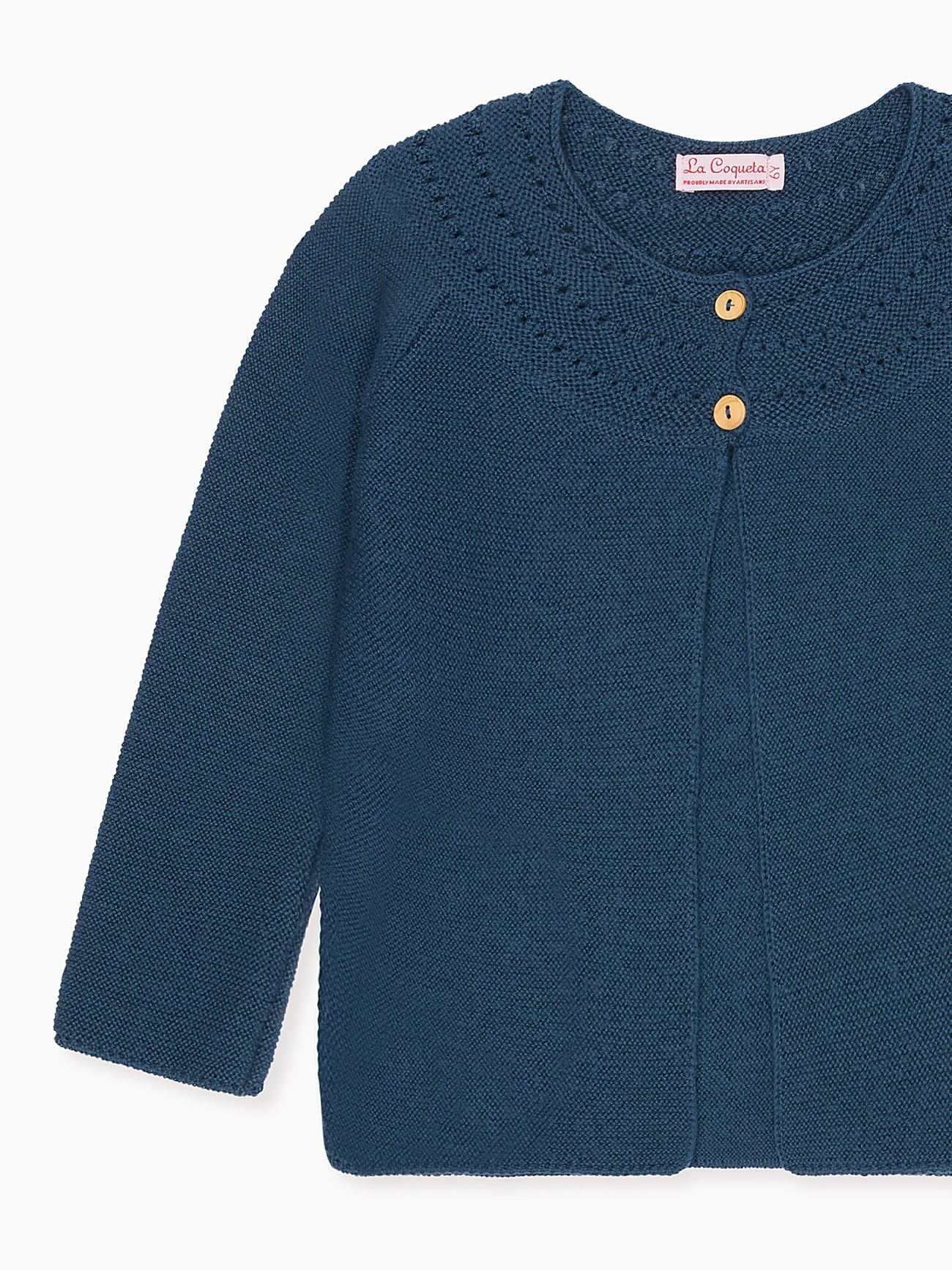 Petrol Blue Rima Merino Girl Cardigan