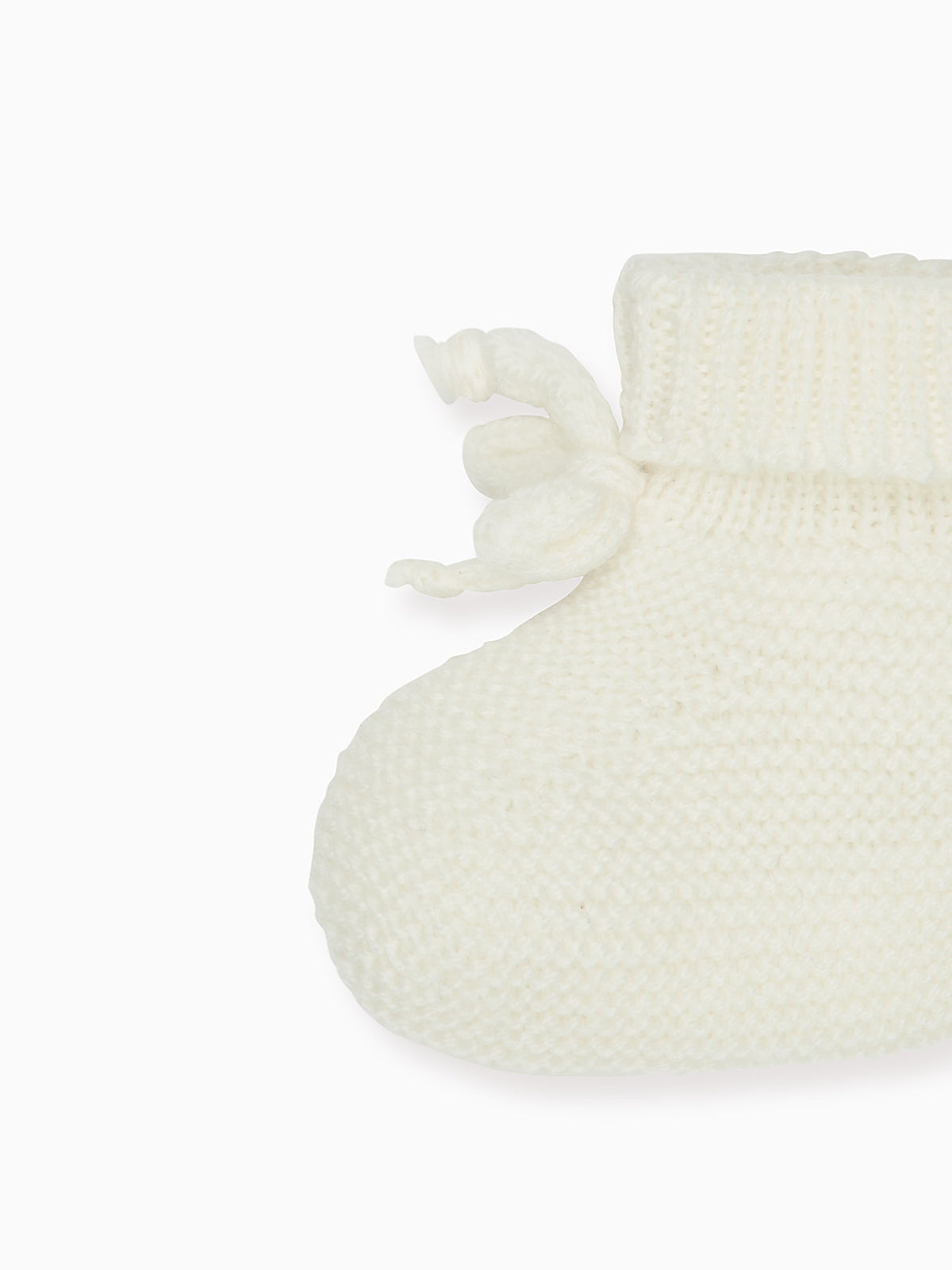 Ivory Rimevera Merino Baby Knitted Booties