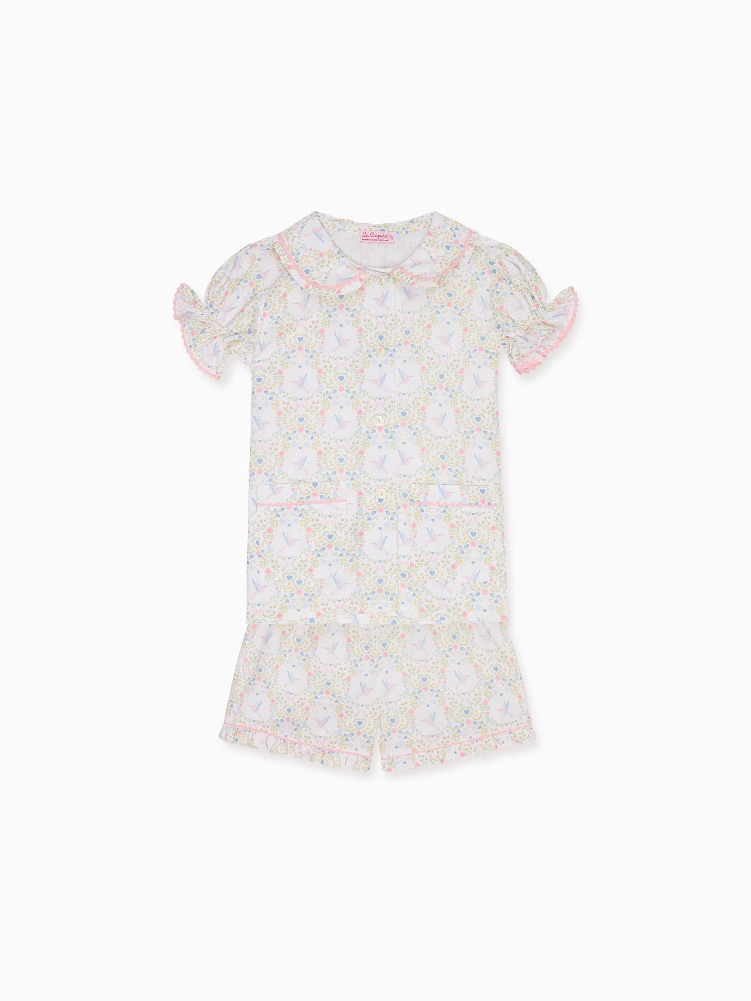 Pink Bird Floral Rinela Girl Pyjamas