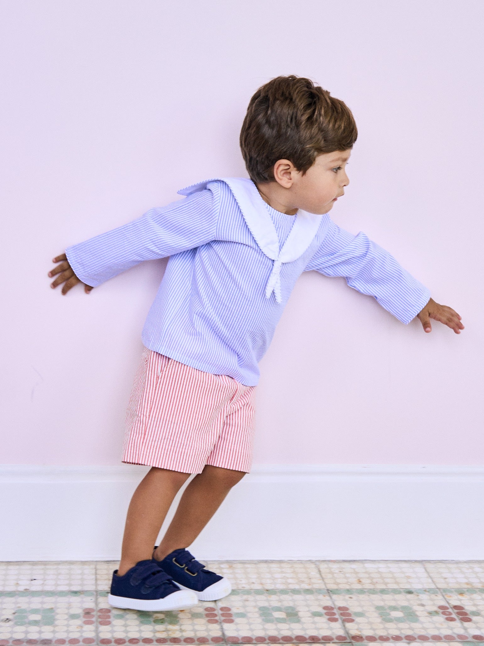 Blue Stripe Rio Baby Shirt