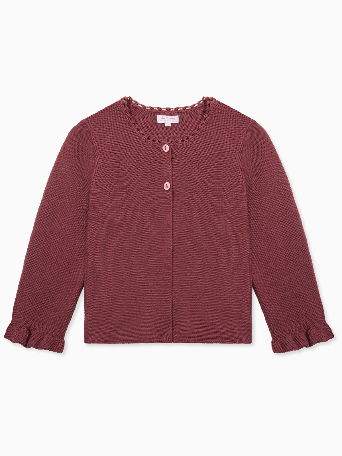 Dark Rose Risa Merino Girl Cardigan