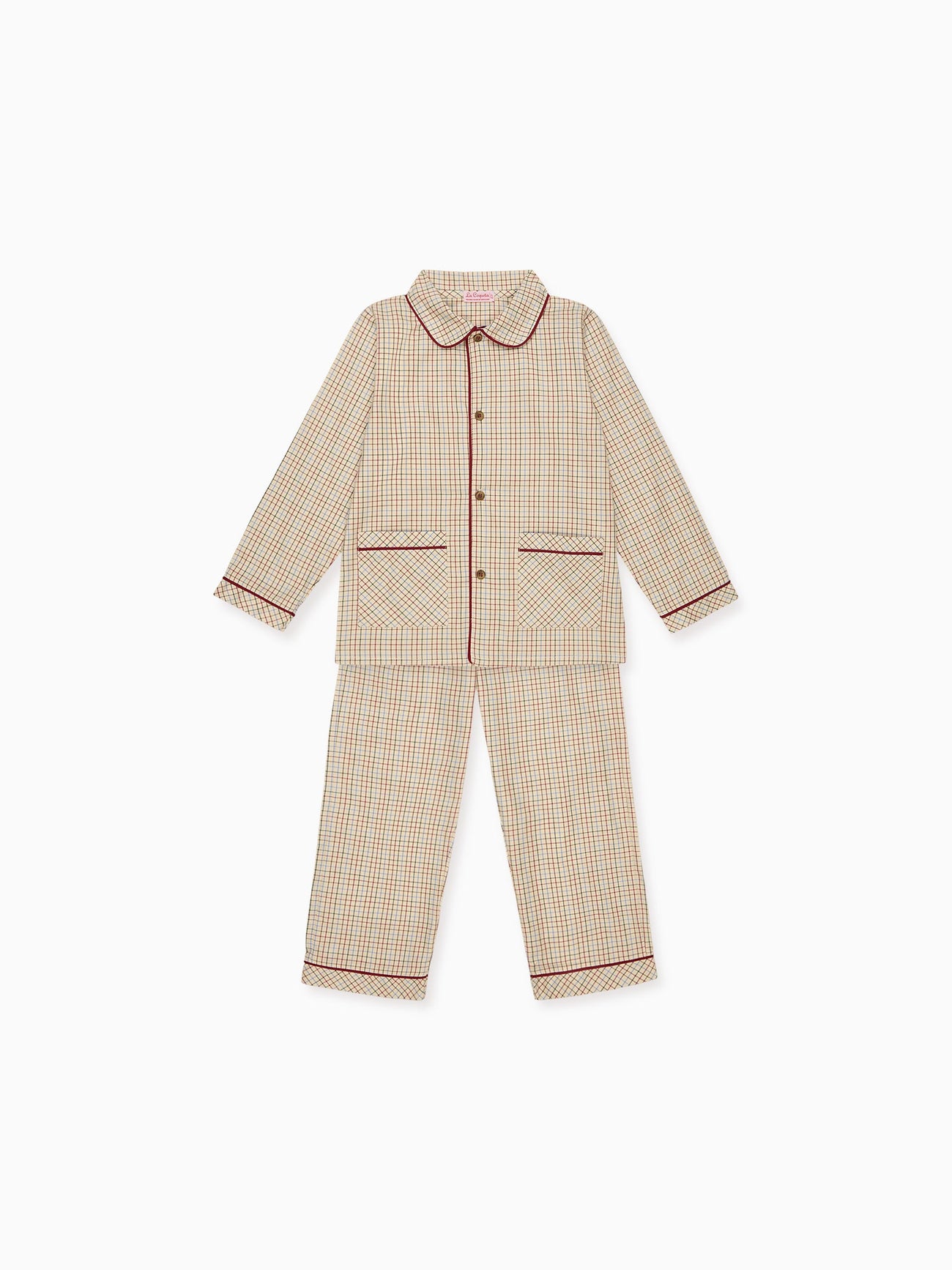 Ivory Check Romero Kids Pyjamas