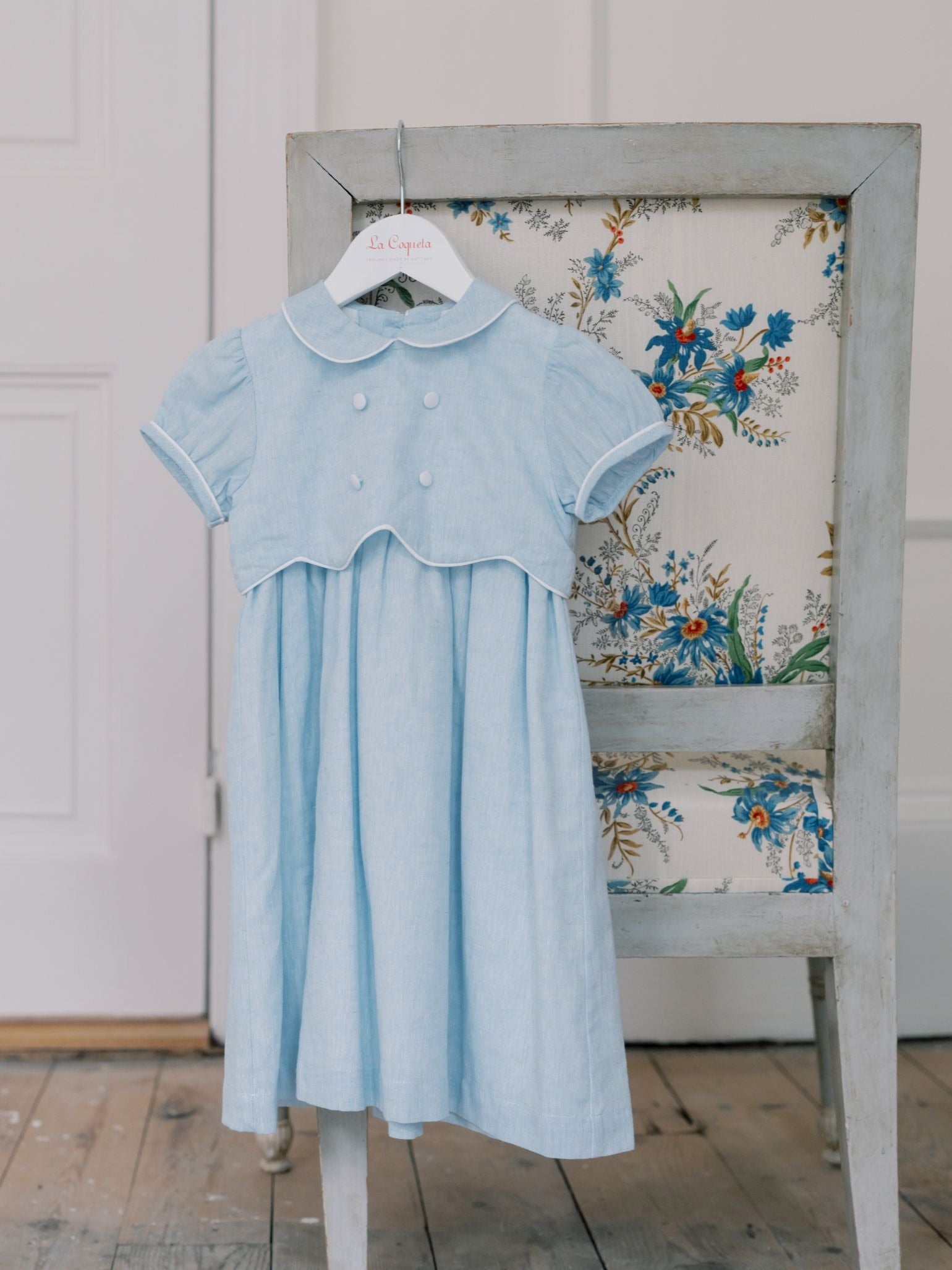 Dusty Blue Romina Girl Dress