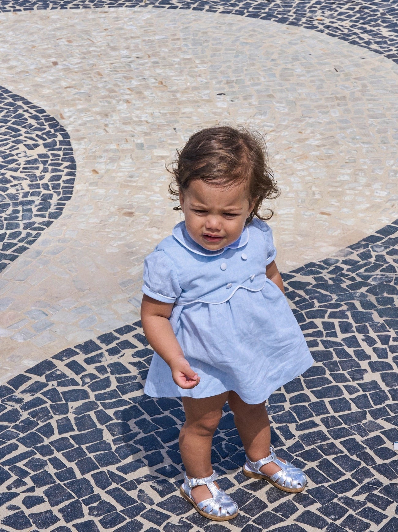 Dusty Blue Romina Baby Girl Set